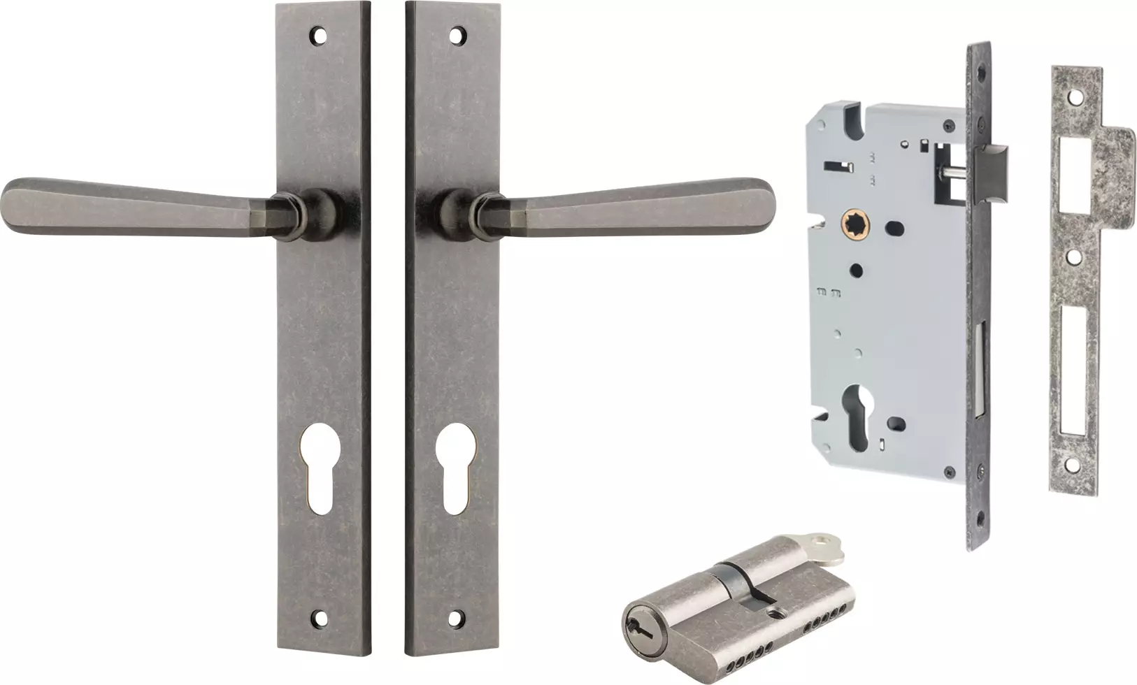 Copenhagen Lever - Rectangular Entrance Set - Key / Key - DN