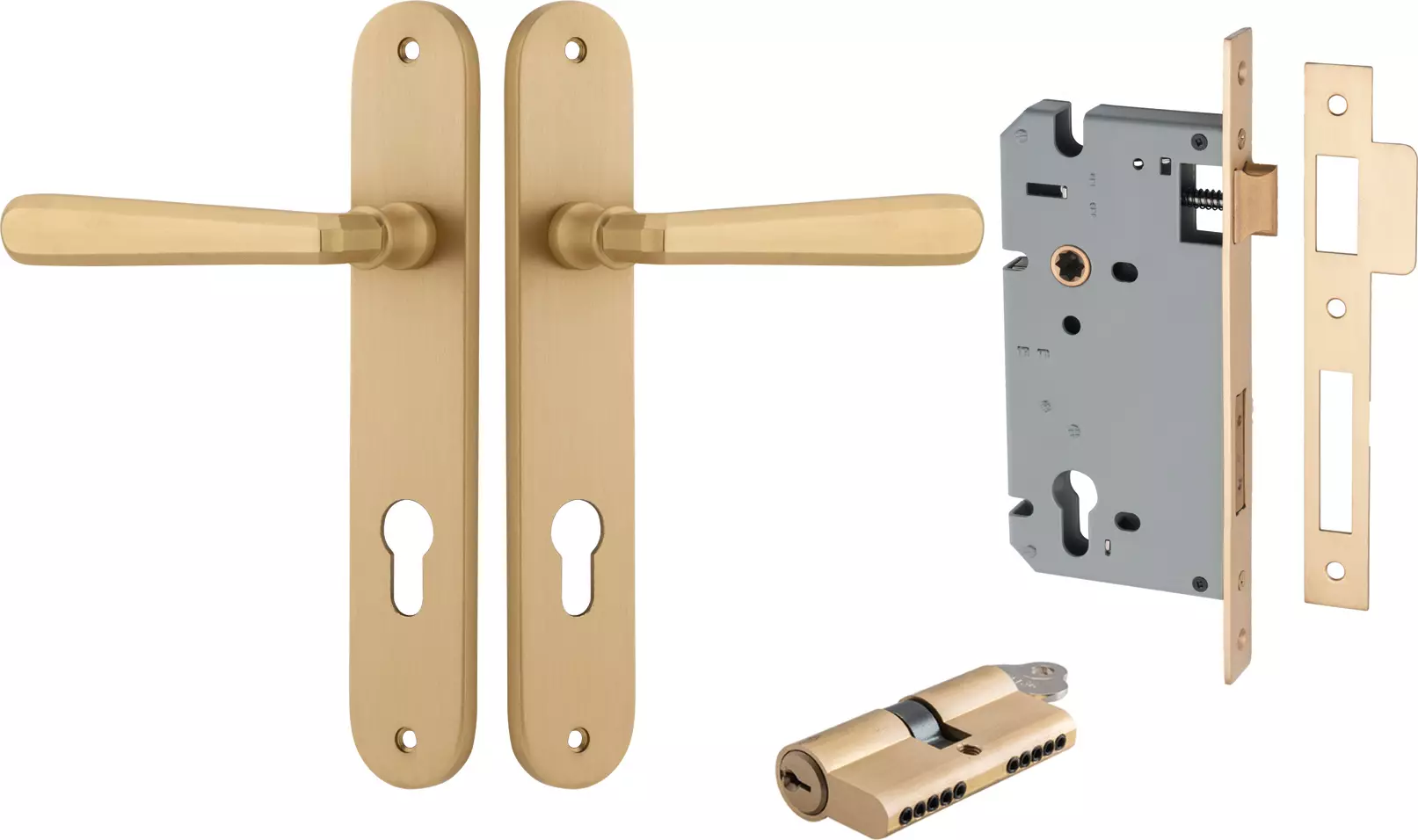 Copenhagen Lever - Oval Entrance Set - Key / Key - BB