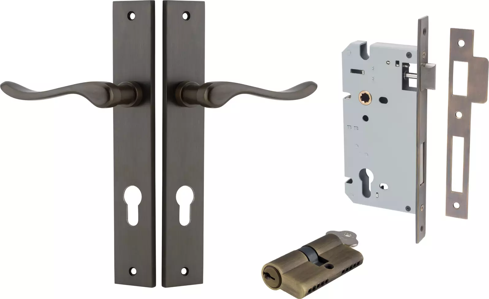 Stirling Lever - Rectangular Entrance Set - Key / Key - SB