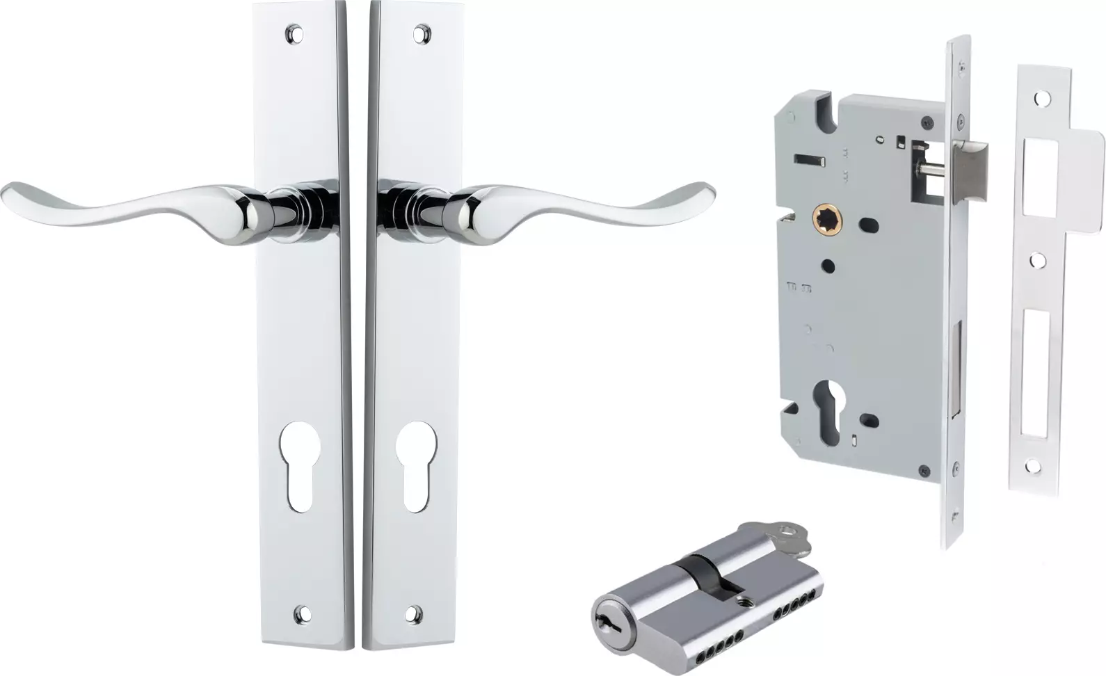 Stirling Lever - Rectangular Entrance Set - Key / Key - CP