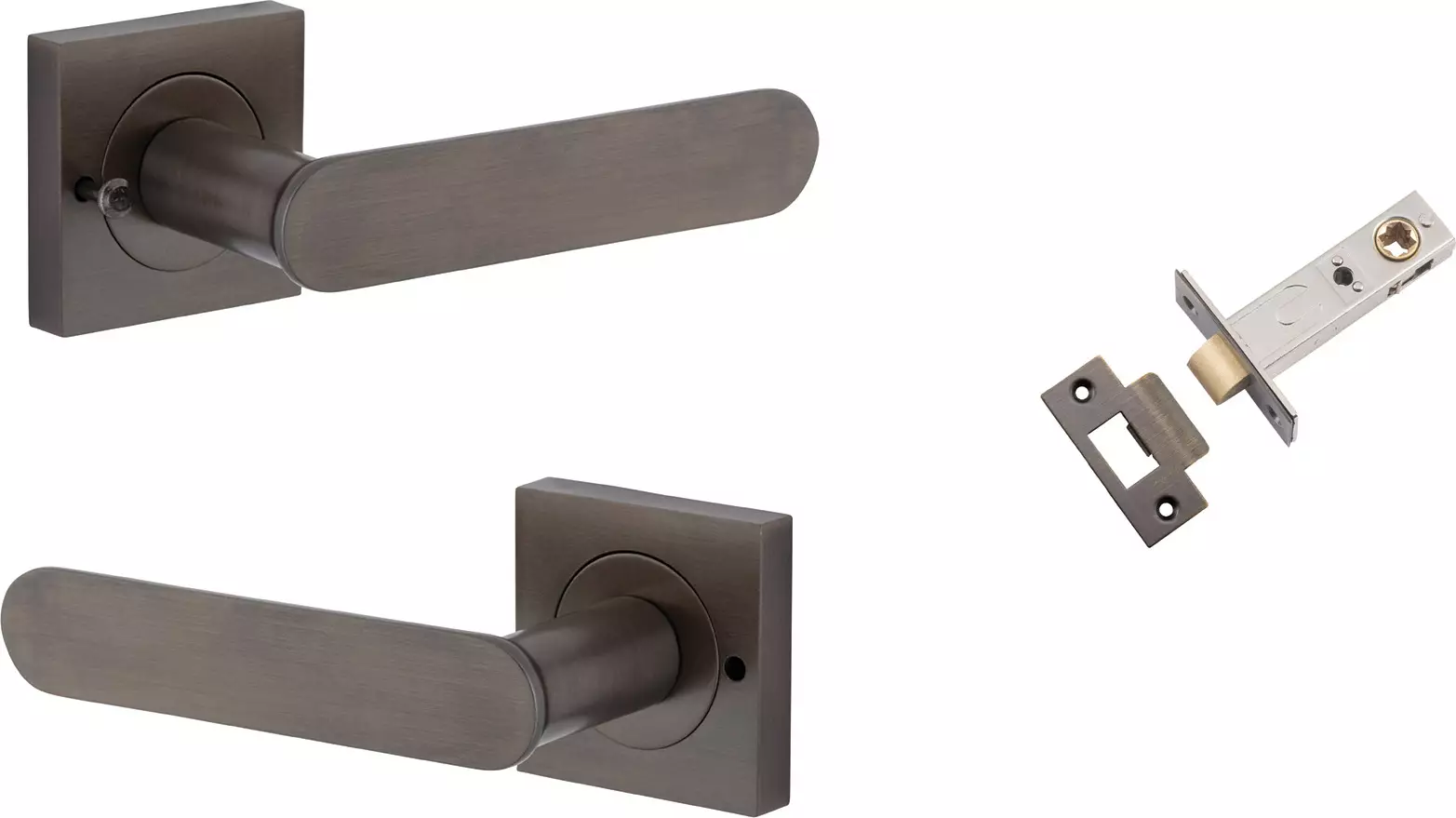 Bronte Lever - Square Rose Integrated Privacy Set - SB