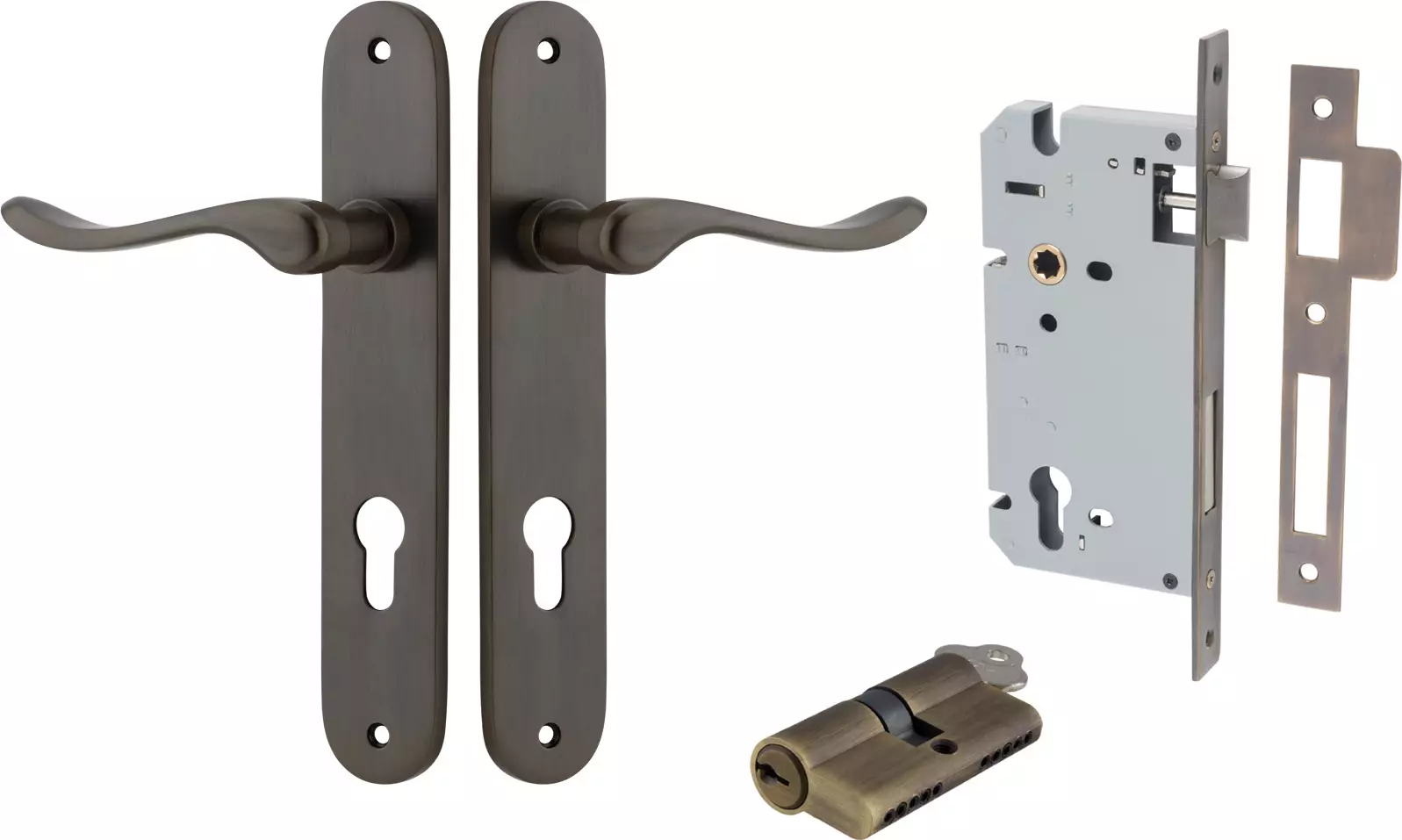 Stirling Lever - Oval Entrance Set - Key / Key - SB
