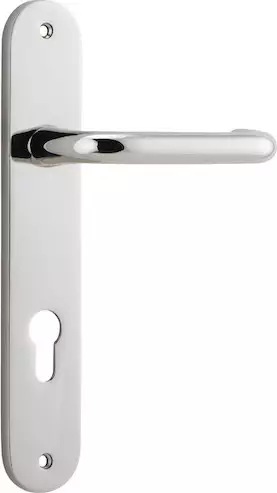 Oslo Lever - Oval Euro Pair - PN