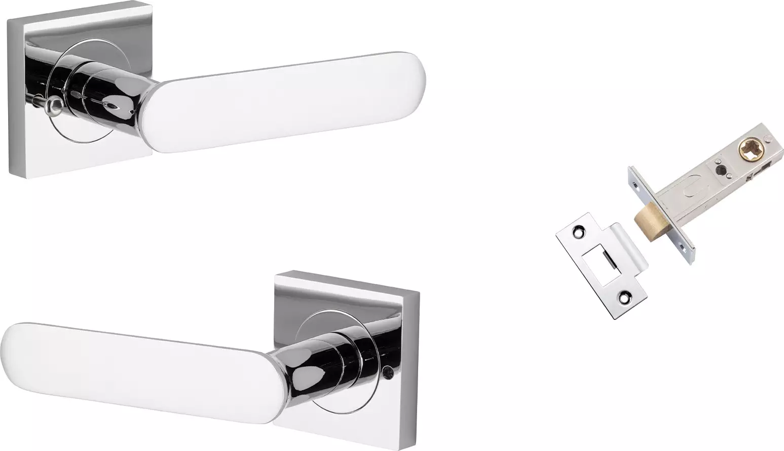 Bronte Lever - Square Rose Integrated Privacy Set - CP