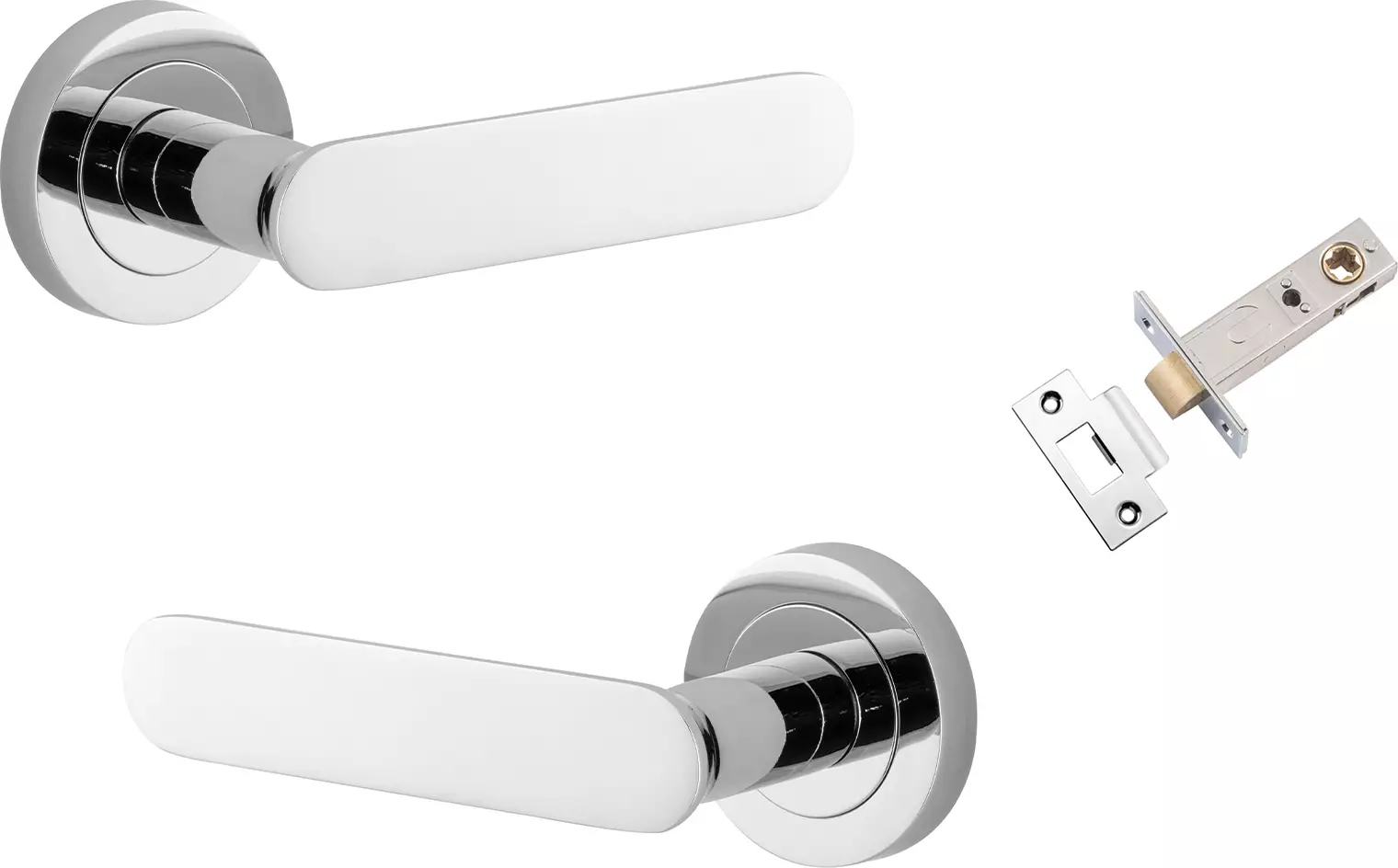 Bronte Lever - Round Rose Passage Set - CP