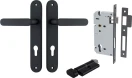 Bronte Lever - Oval Entrance Set - Key / Turn - MB