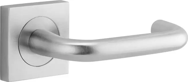 Oslo Lever - Square Rose Handle Set - SC