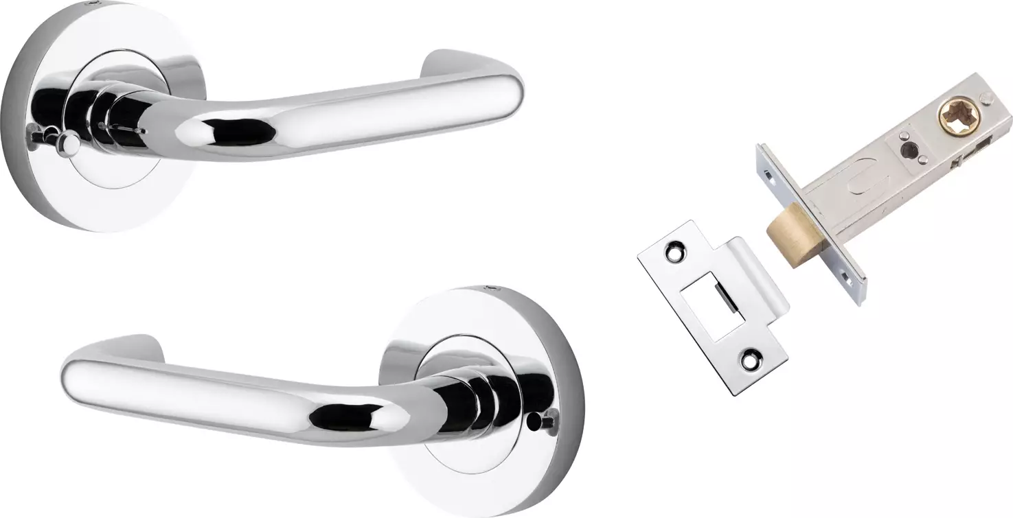 Oslo Lever - Round Rose Integrated Privacy Set - CP