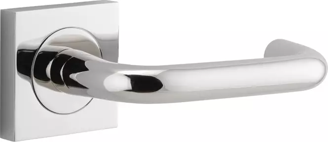 Oslo Lever - Square Rose Handle Set - PN