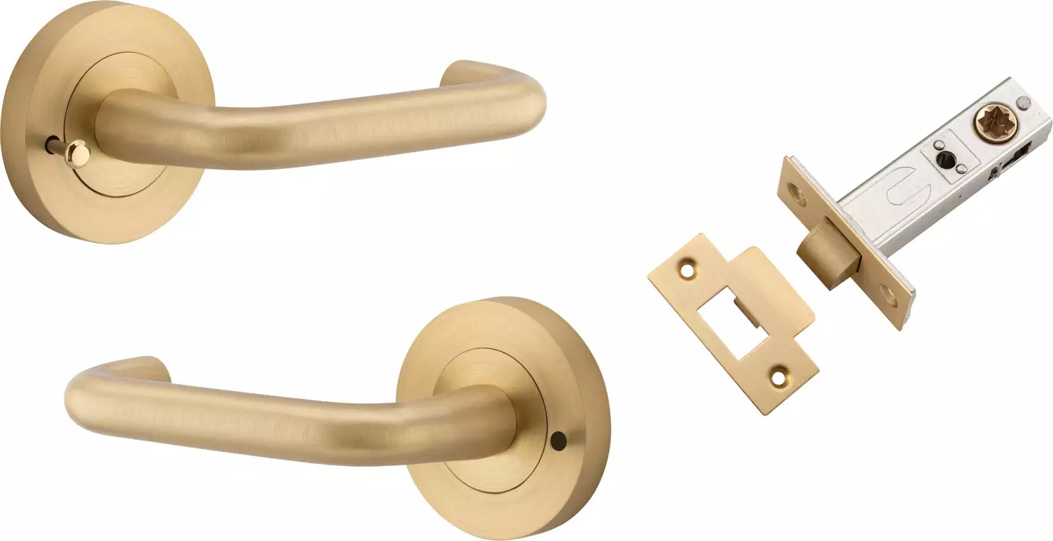 Oslo Lever - Round Rose Integrated Privacy Set - BB