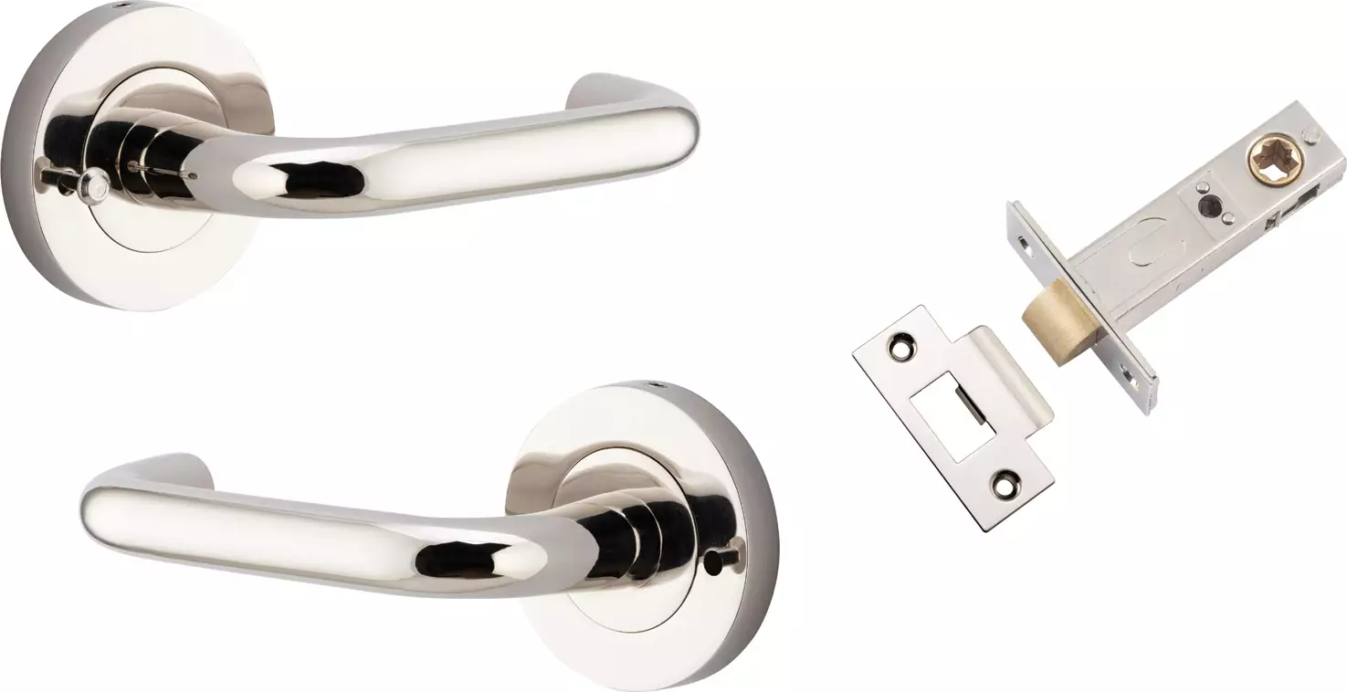 Oslo Lever - Round Rose Integrated Privacy Set - PN