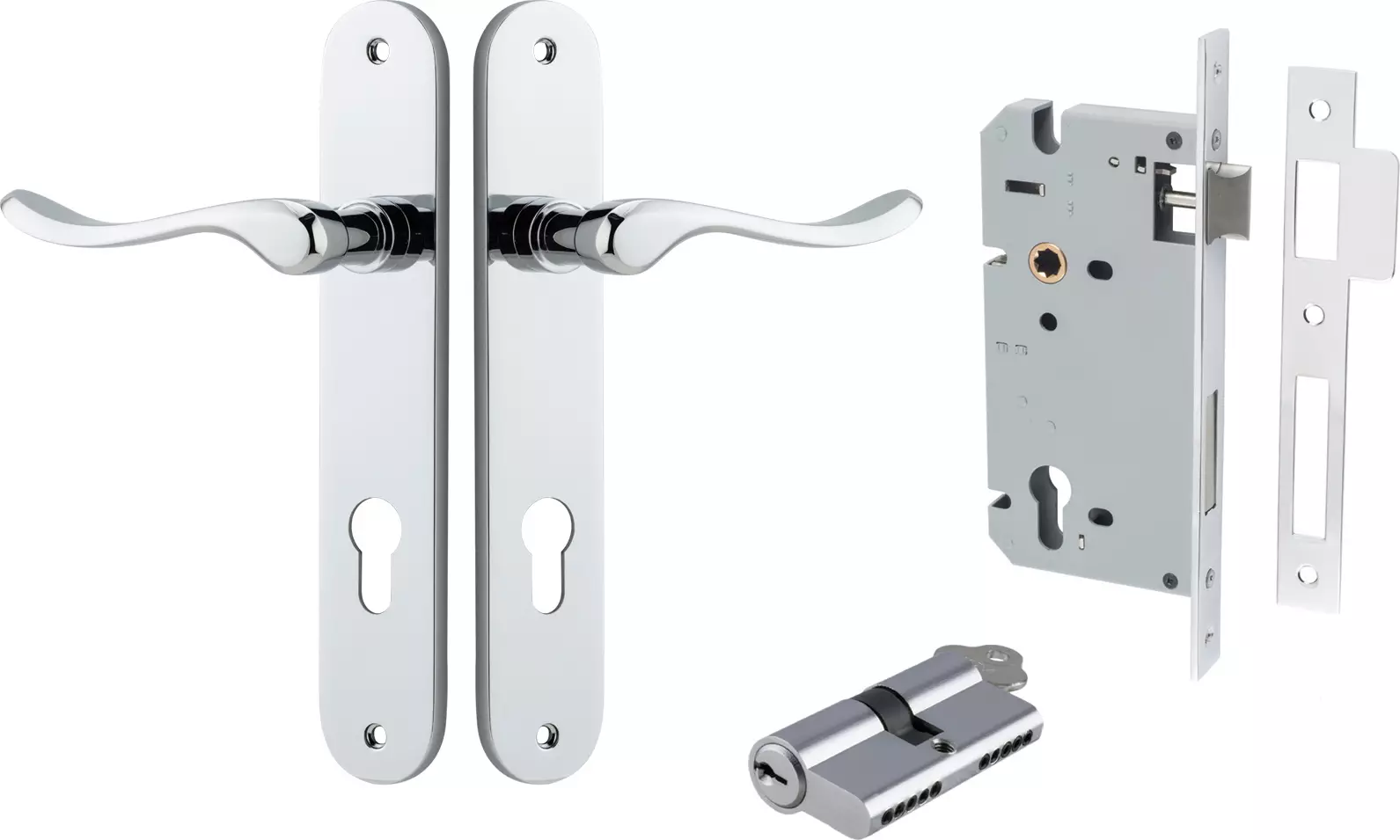 Stirling Lever - Oval Entrance Set - Key / Key - CP