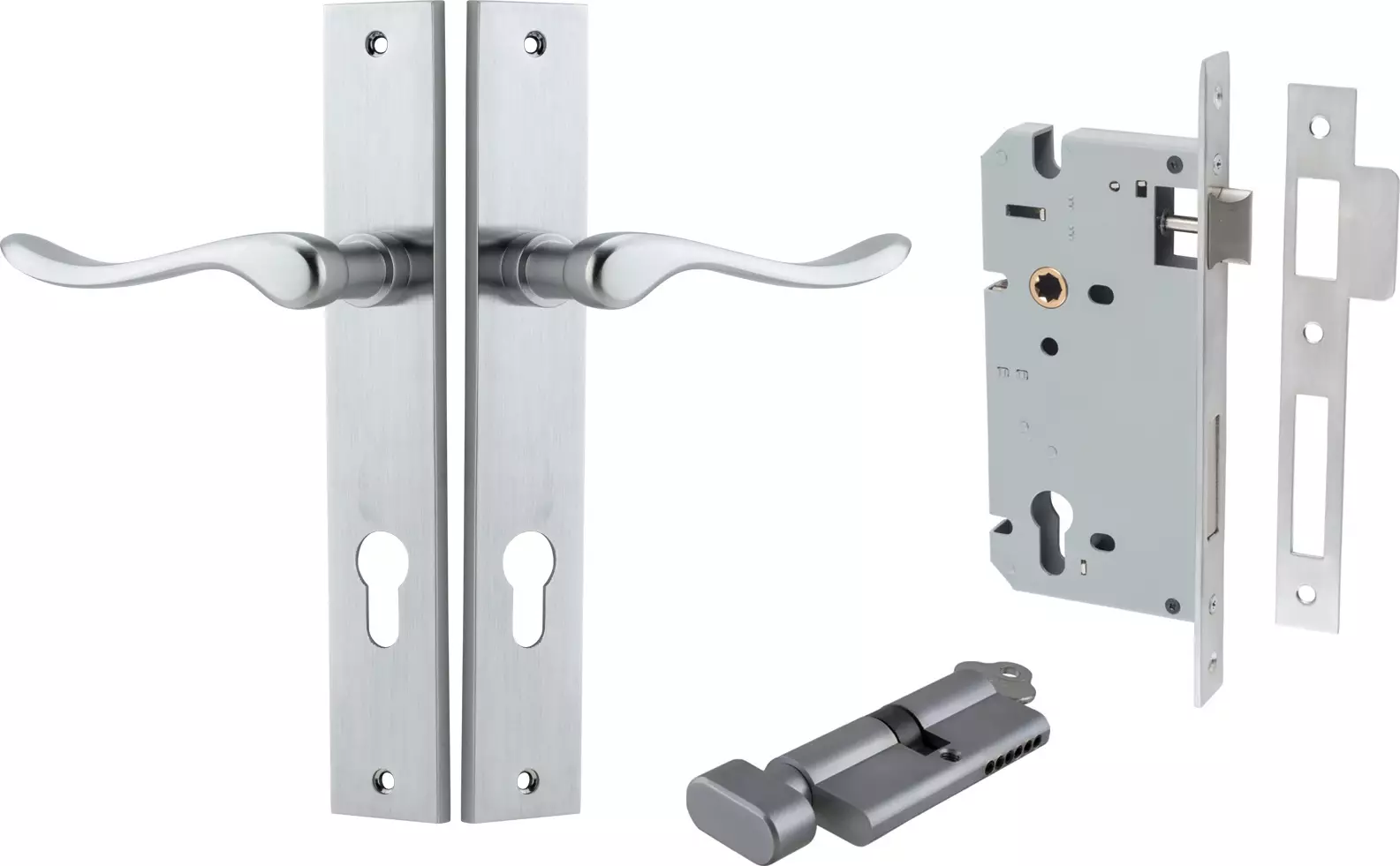 Stirling Lever - Rectangular Entrance Set - Key / Turn - SC