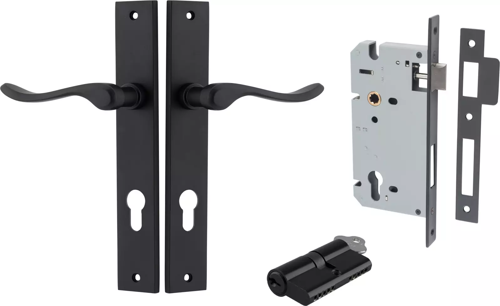 Stirling Lever - Rectangular Entrance Set - Key / Key - MB