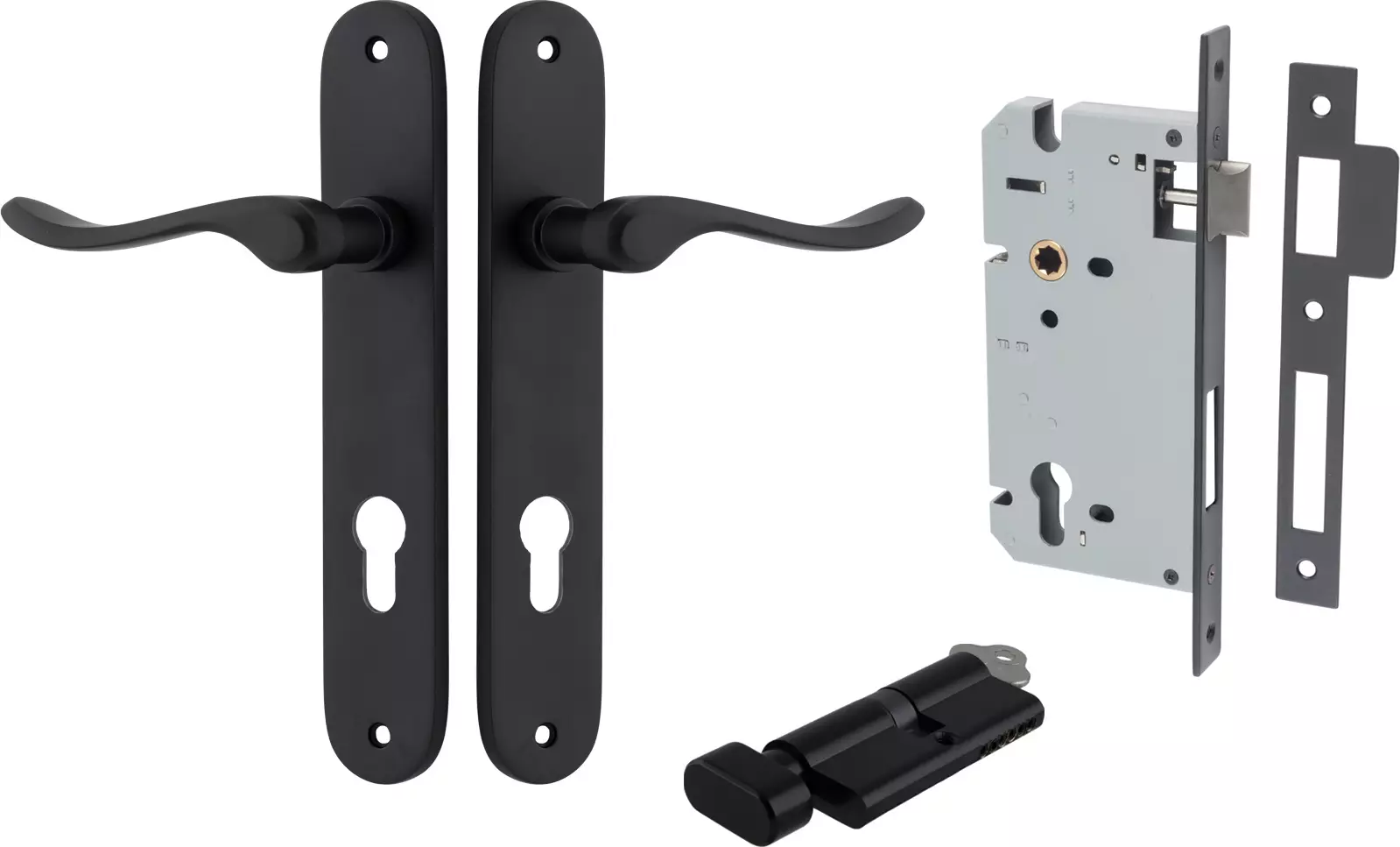 Stirling Lever - Oval Entrance Set - Key / Turn - MB