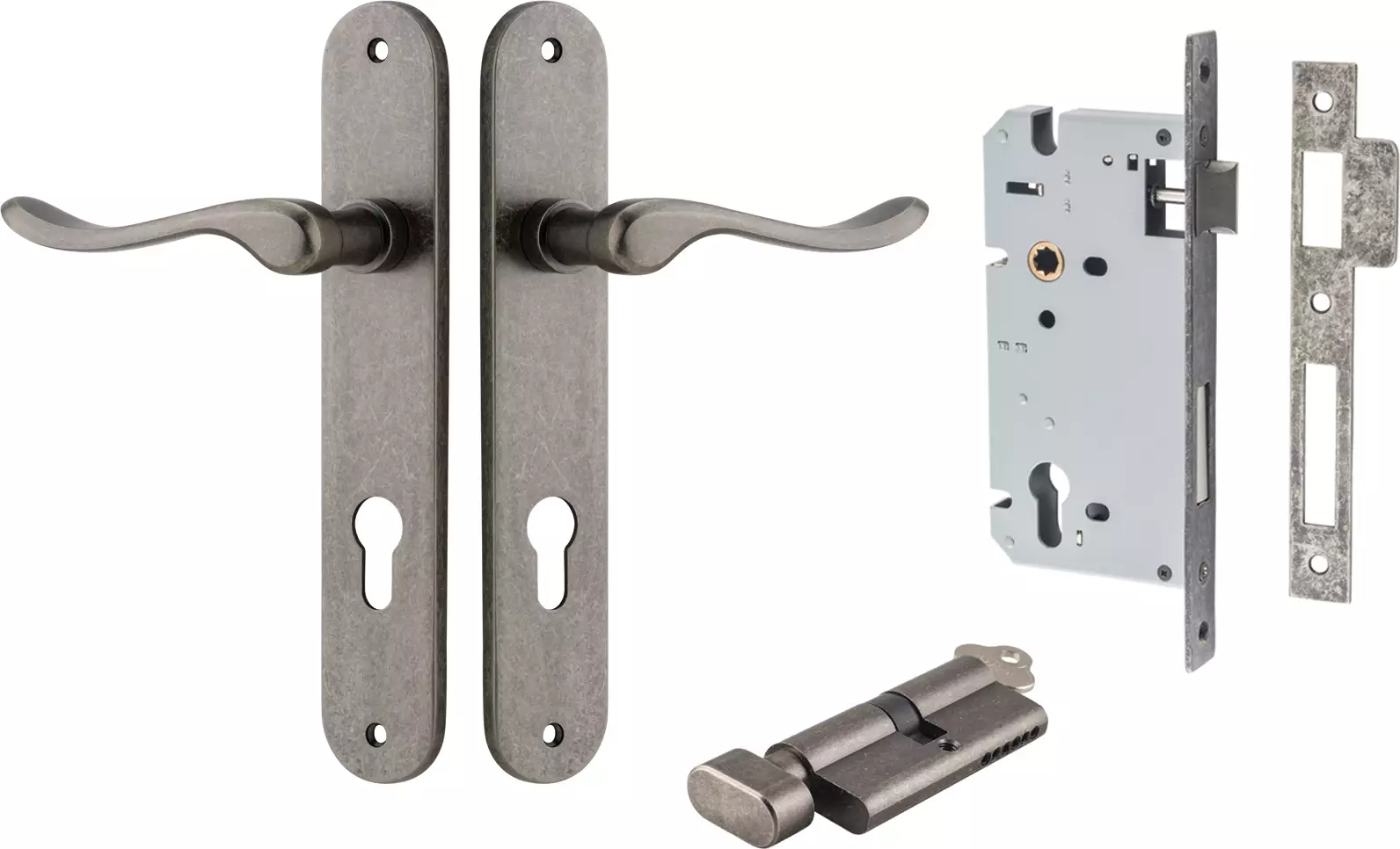 Stirling Lever - Oval Entrance Set - Key / Turn - DN