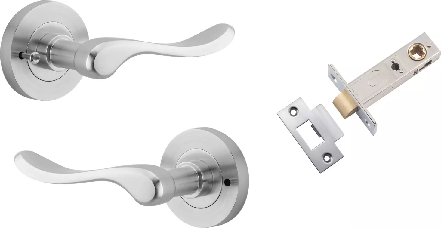 Stirling Lever - Round Rose Integrated Privacy Set - SC