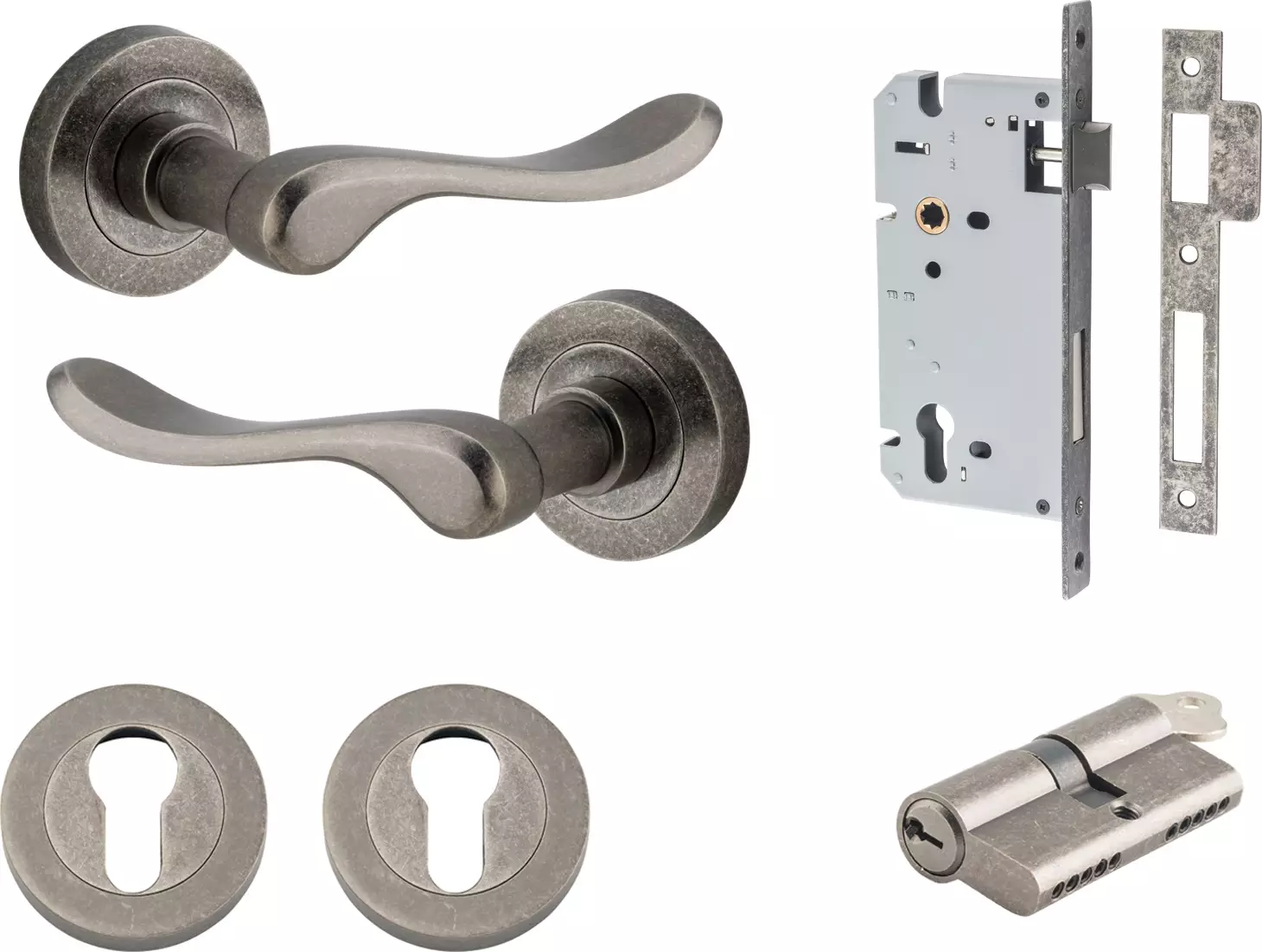 Stirling Lever - Round Rose Entrance Set - Key / Key - DN