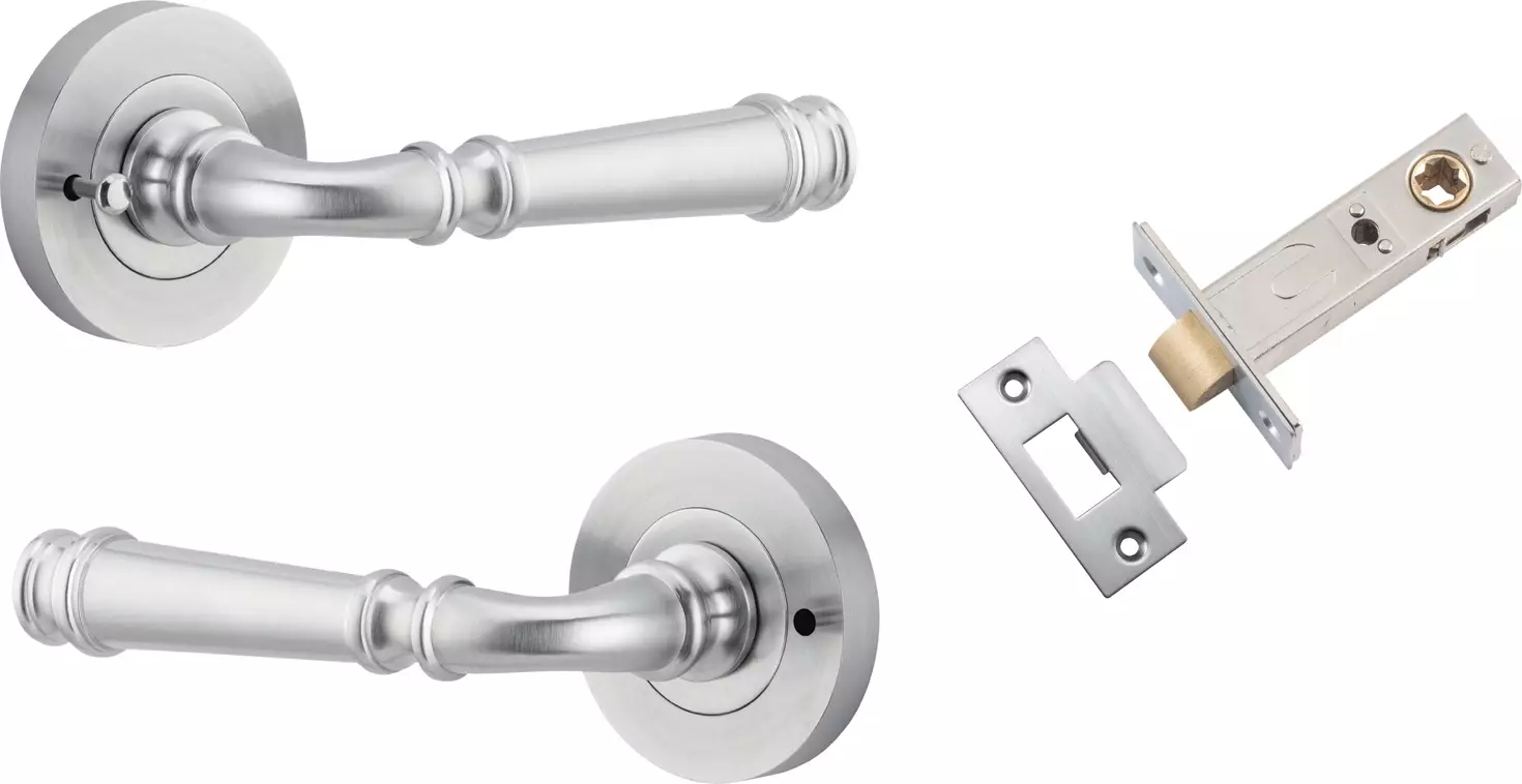 Verona Lever - Round Rose Integrated Privacy Set - SC