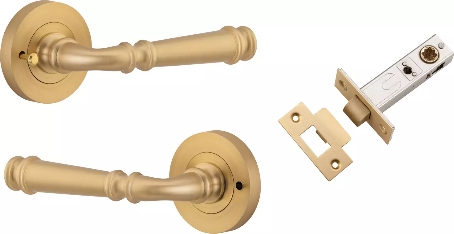 Verona Lever - Round Rose Integrated Privacy Set - BB