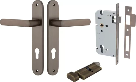 Osaka Lever - Oval Entrance Set - Key / Turn - SB