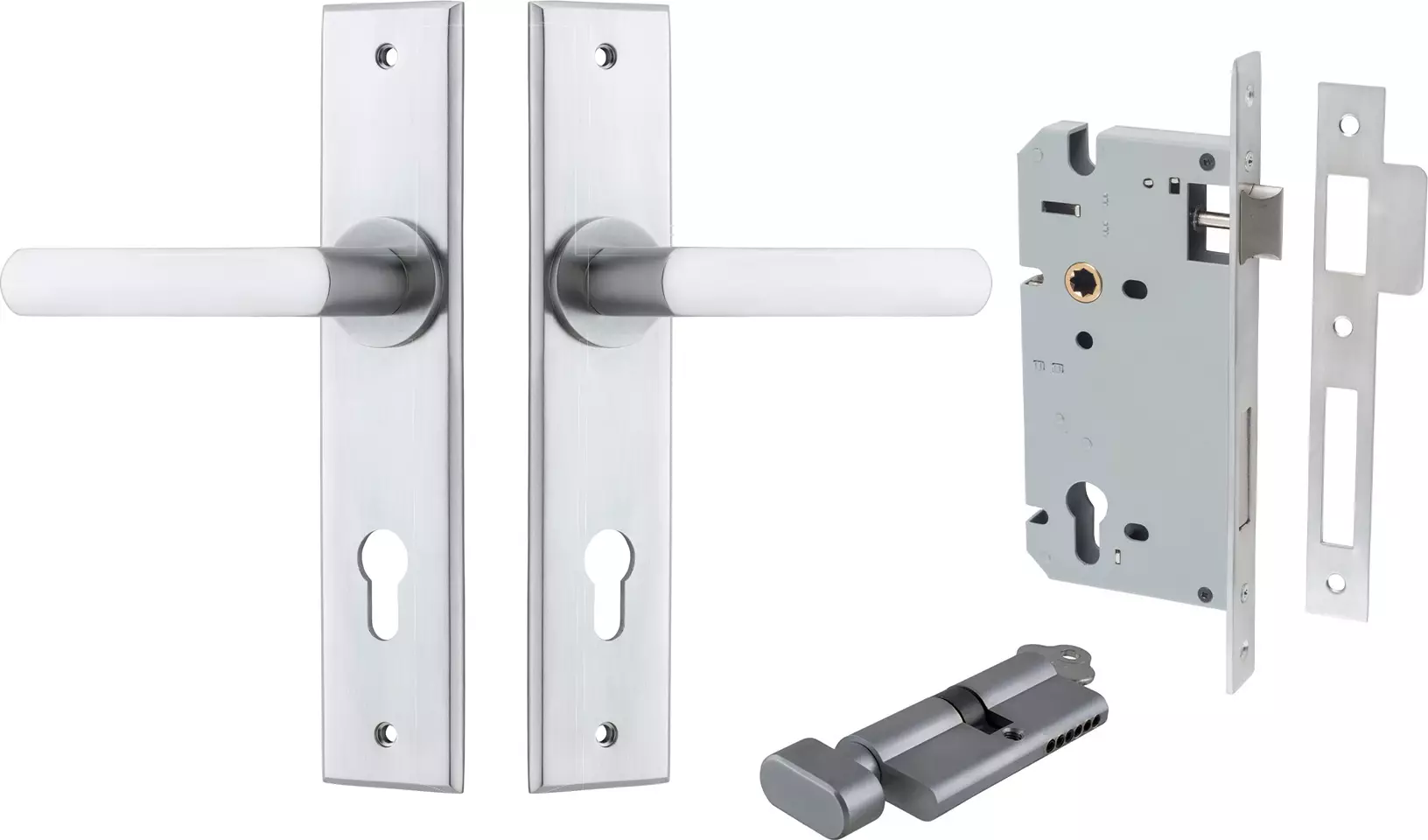 Osaka Lever - Chamfered Entrance Set - Key / Turn - SC