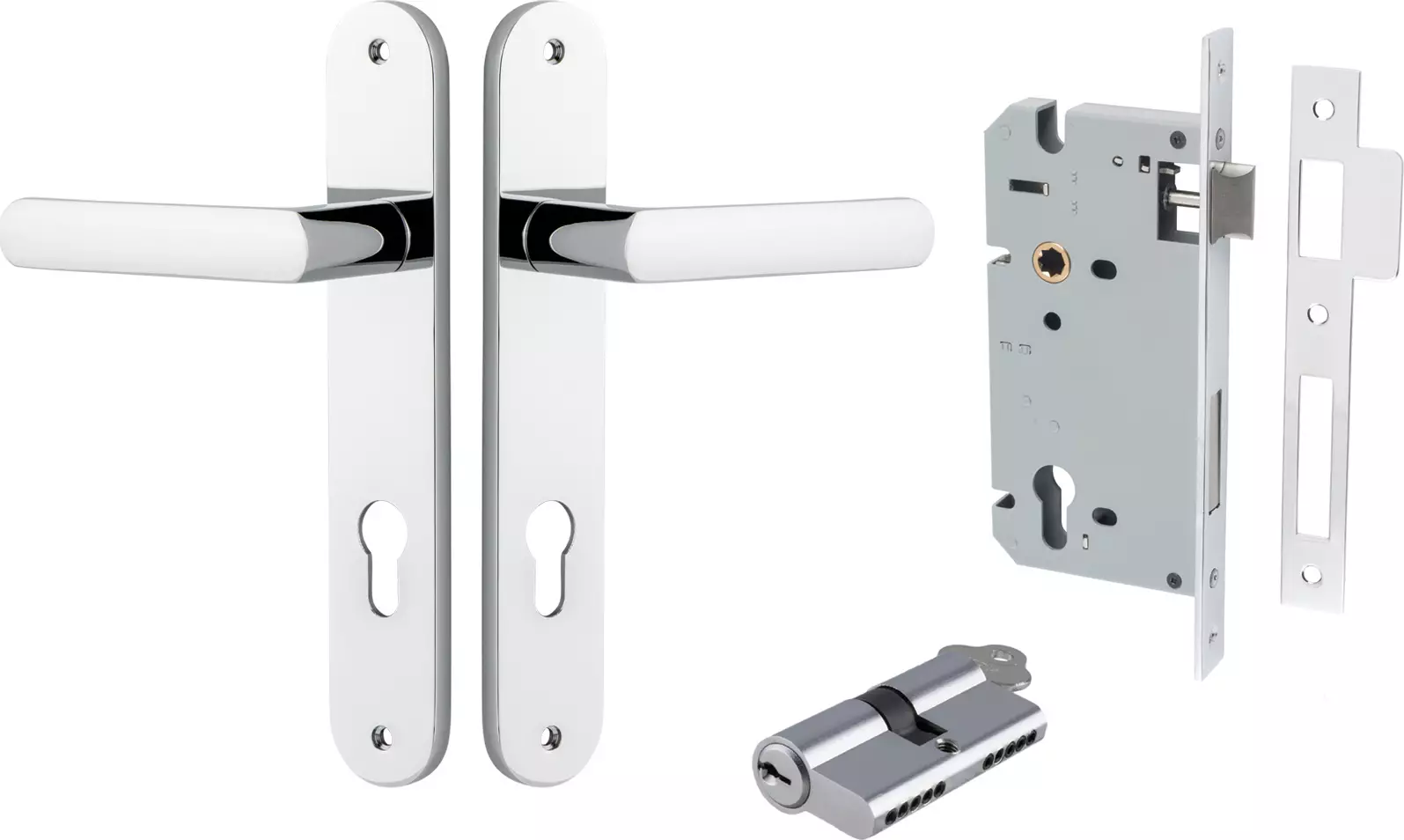 Osaka Lever - Oval Entrance Set - Key / Key - CP
