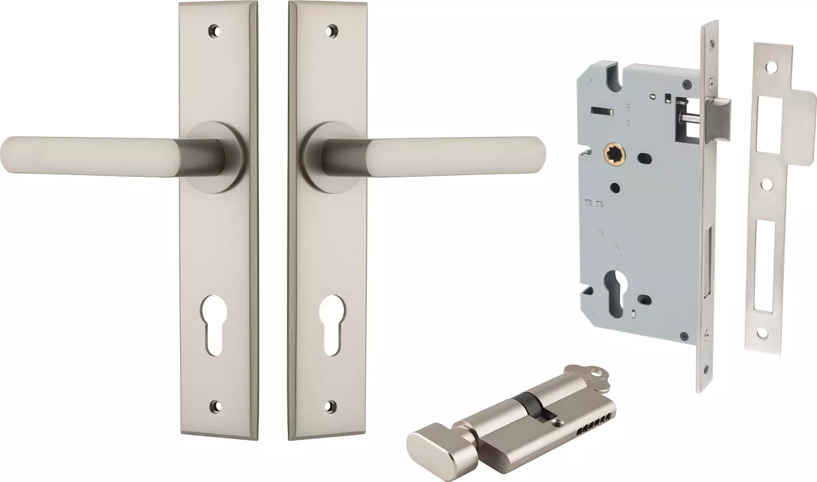 Osaka Lever - Chamfered Entrance Set - Key / Turn - SN