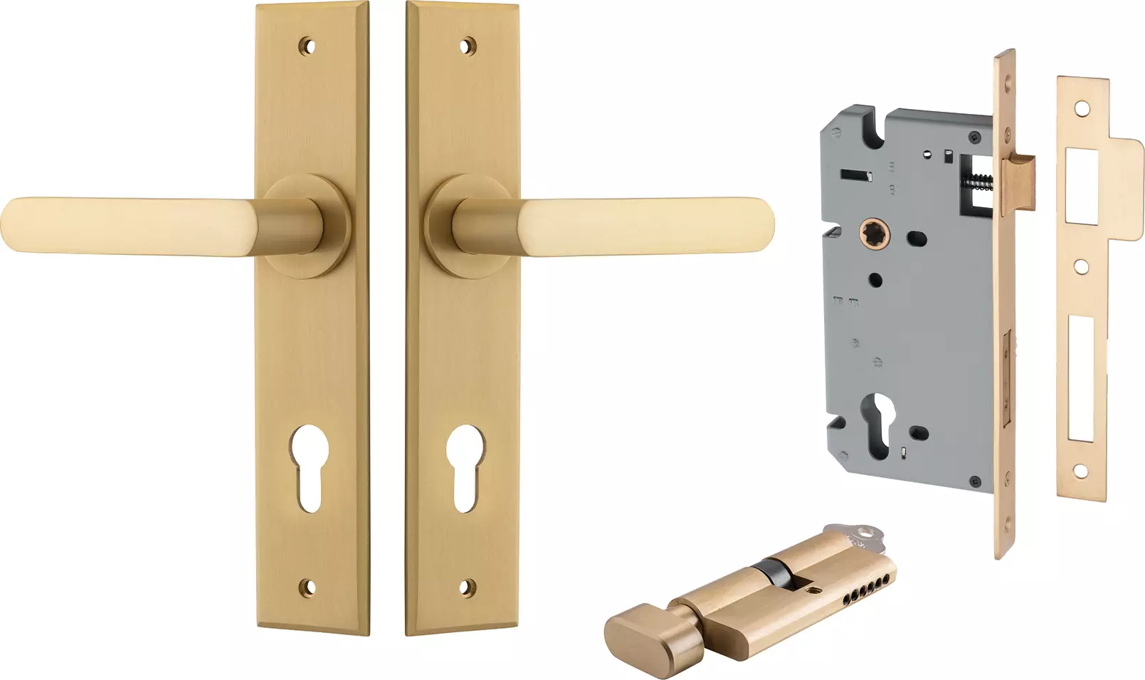 Osaka Lever - Chamfered Entrance Set - Key / Turn - BB