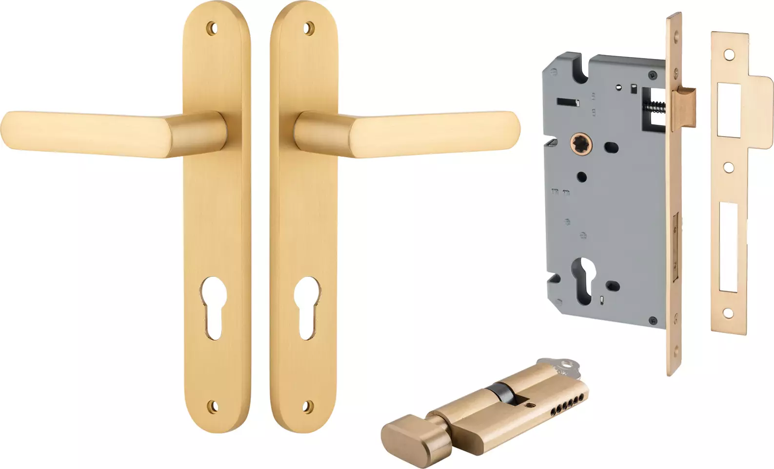 Osaka Lever - Oval Entrance Set - Key / Turn - BB