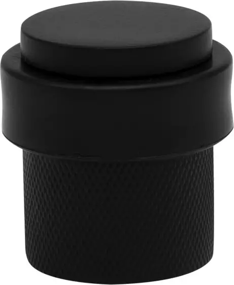 38mm Floor Mount Doorstop - Diamond Knurl - BLK