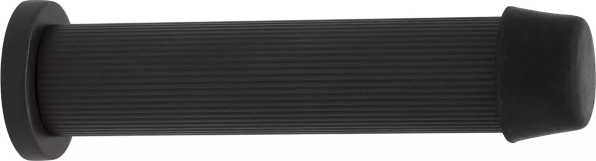 85mm Skirting Doorstop Slimline - Linear Knurl - DRB