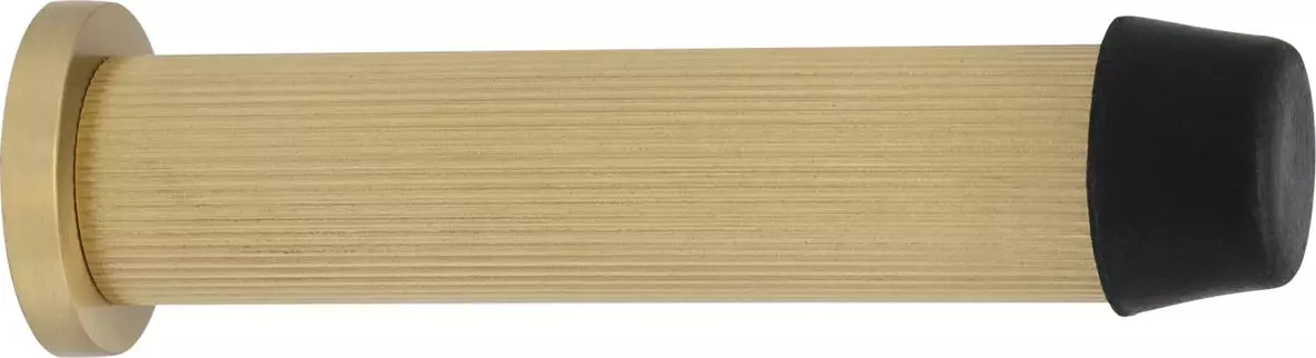 85mm Skirting Doorstop Slimline - Linear Knurl - MSB