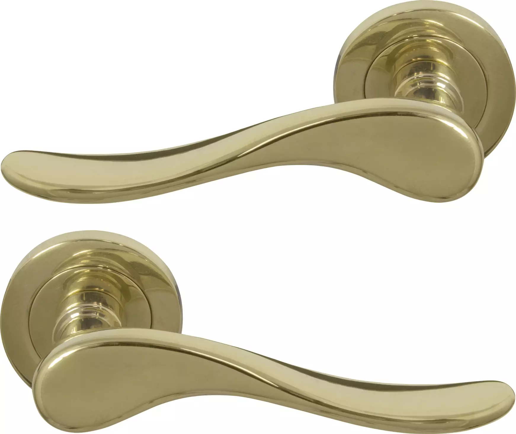 Haven 52mm Round Rose Lever Set - PB
