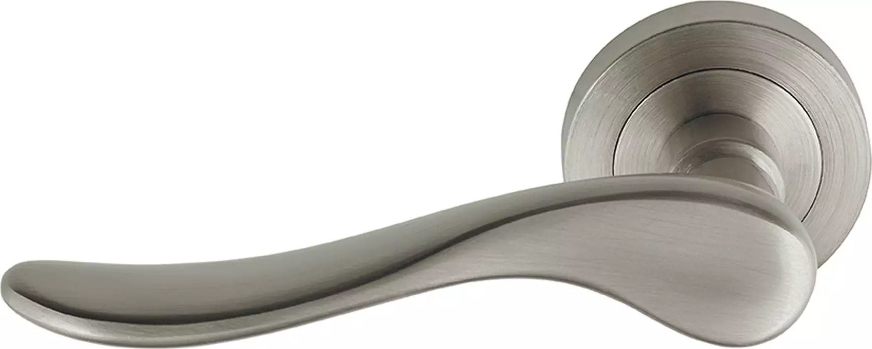 Haven Round Rose Dummy Lever - RH - BN