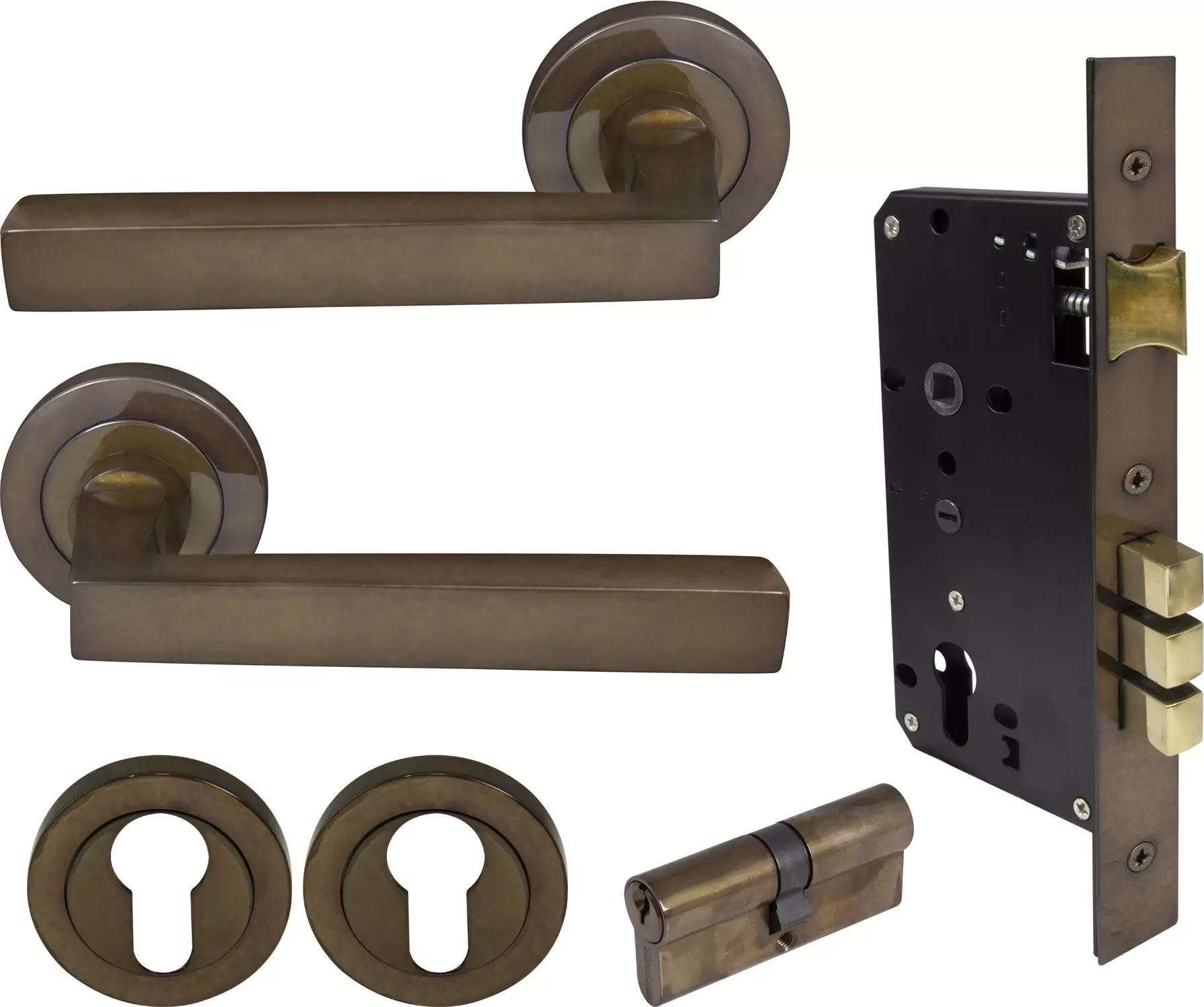 Federal Round Rose Entrance Set - E85 - Key/Key - AB