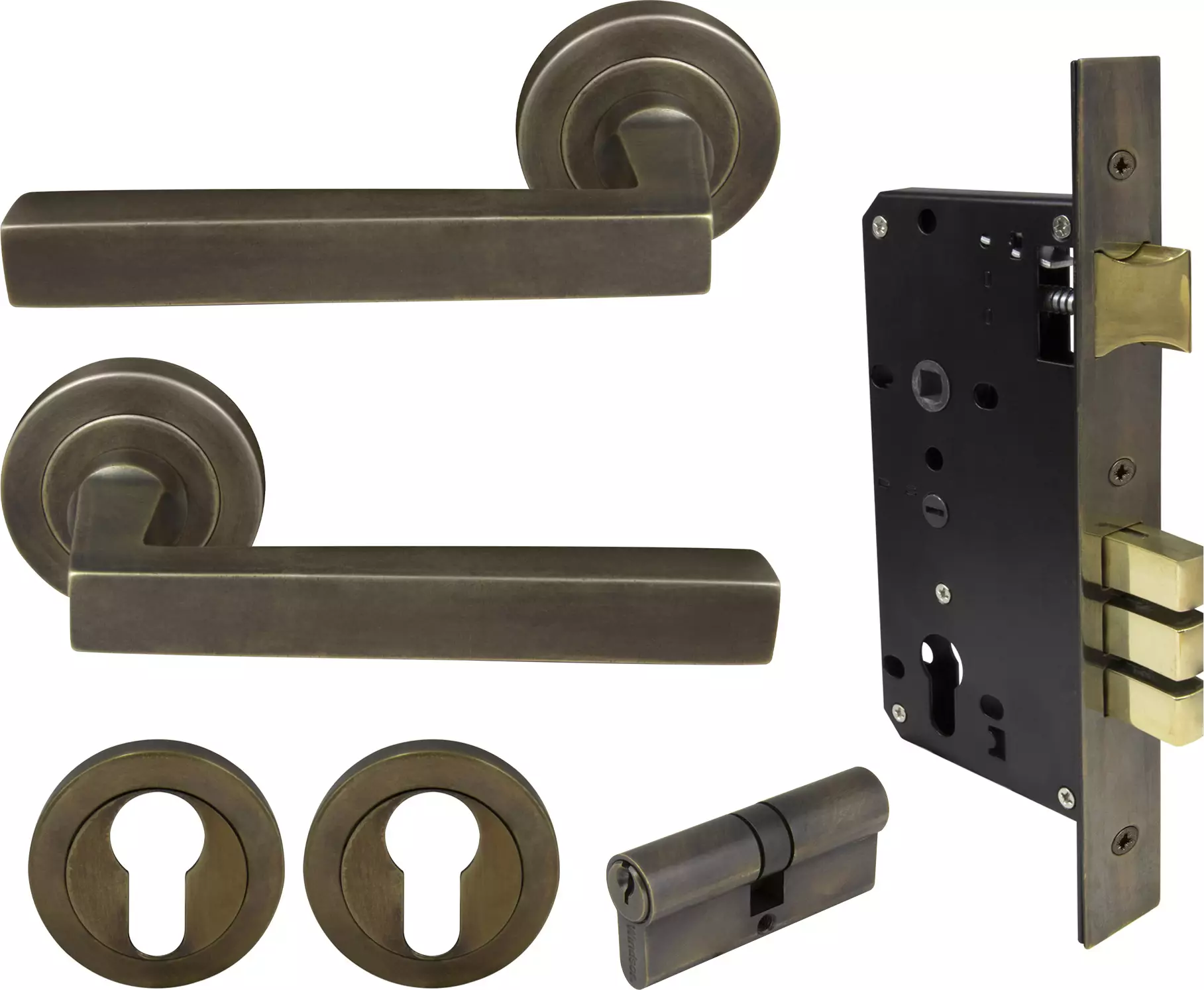 Federal Round Rose Entrance Set - E85 - Key/Key - ORB