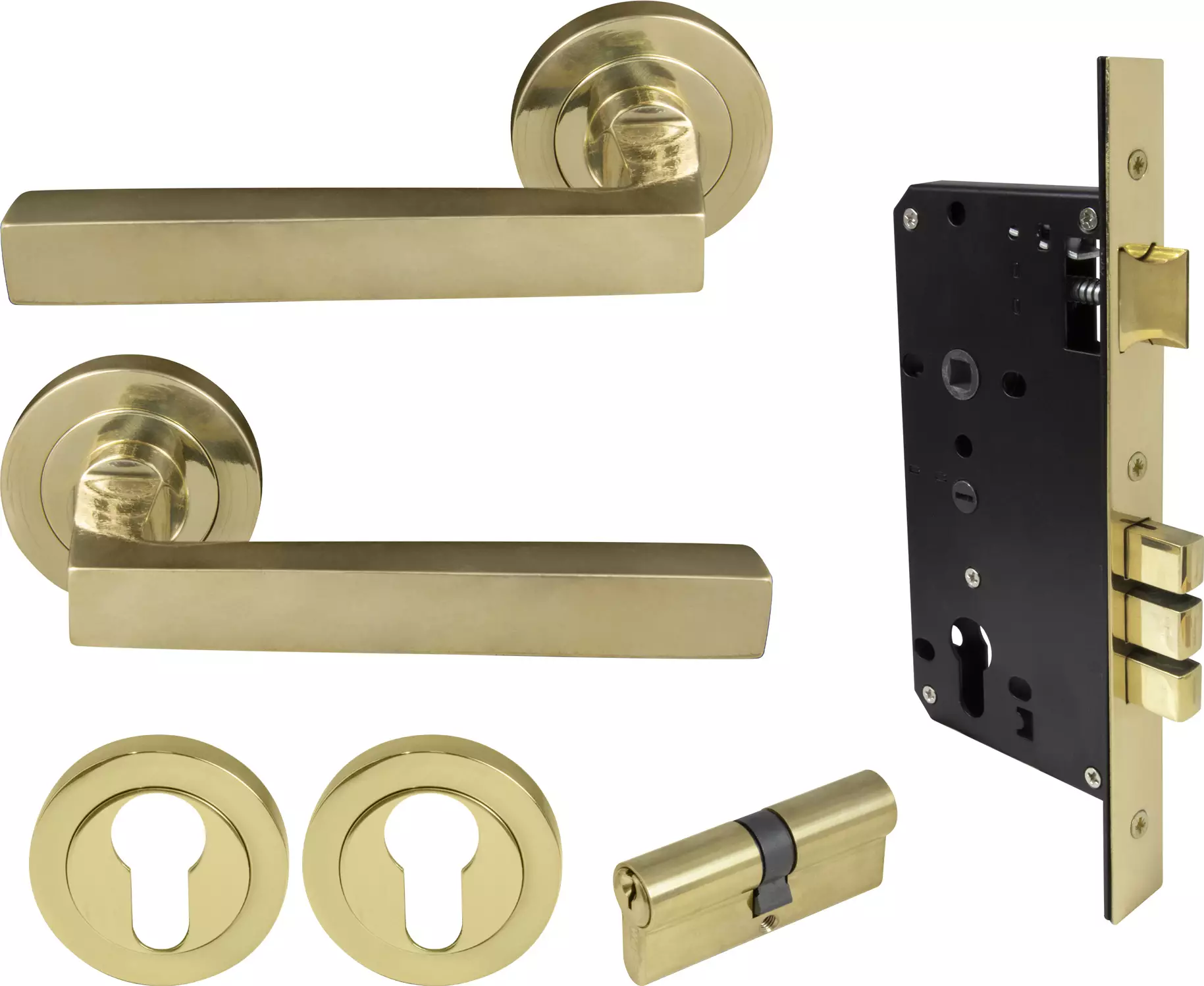 Federal Round Rose Entrance Set - E85 - Key/Key - PB