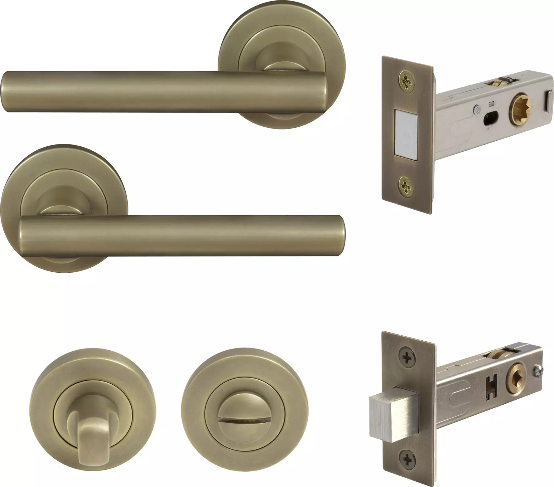 Charleston Round Rose Privacy Set - Magn. Latch - RB