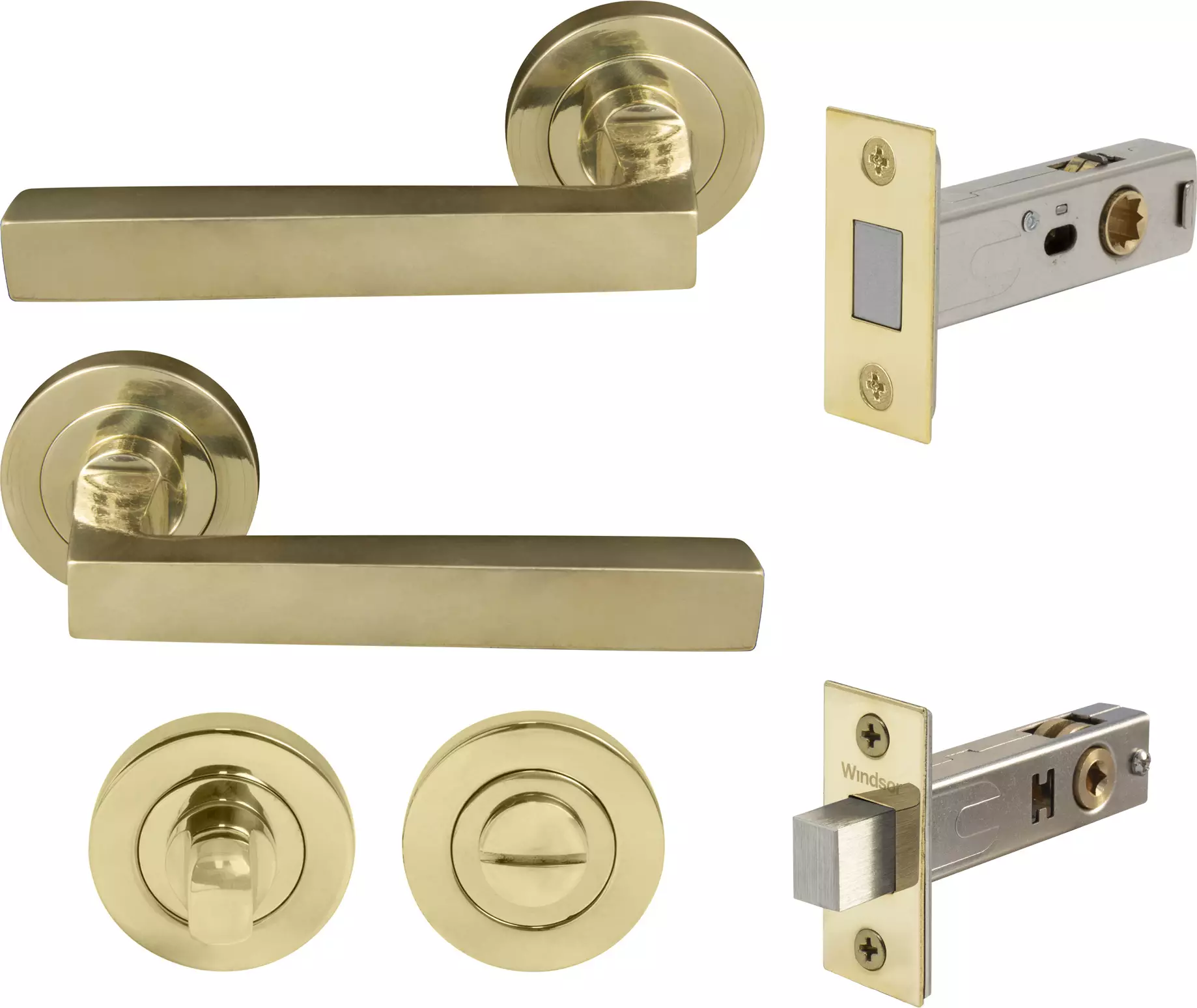 Federal Round Rose Privacy Set - Magn. Latch - PB