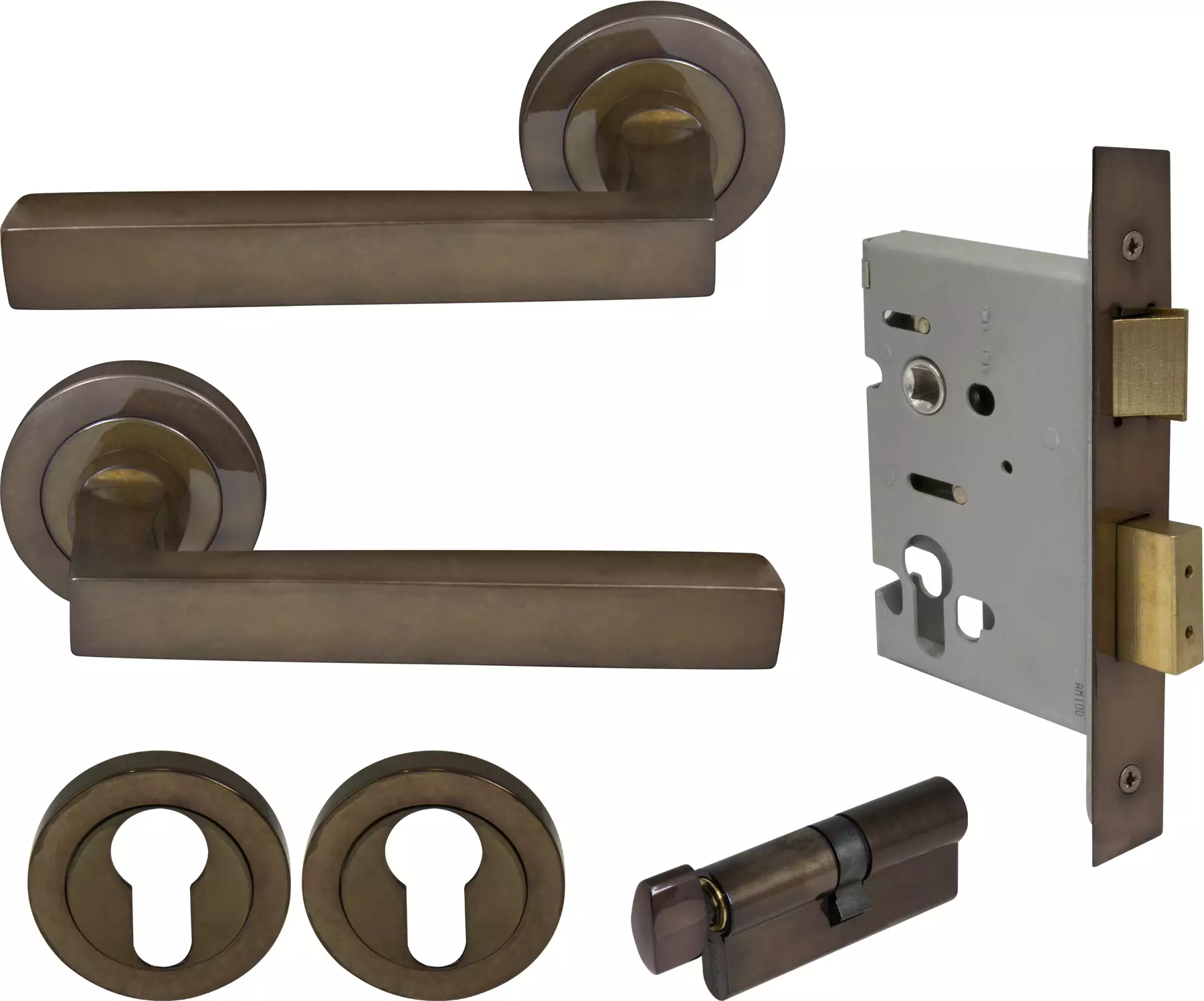 Federal Round Rose Entrance Set - E48 - AB