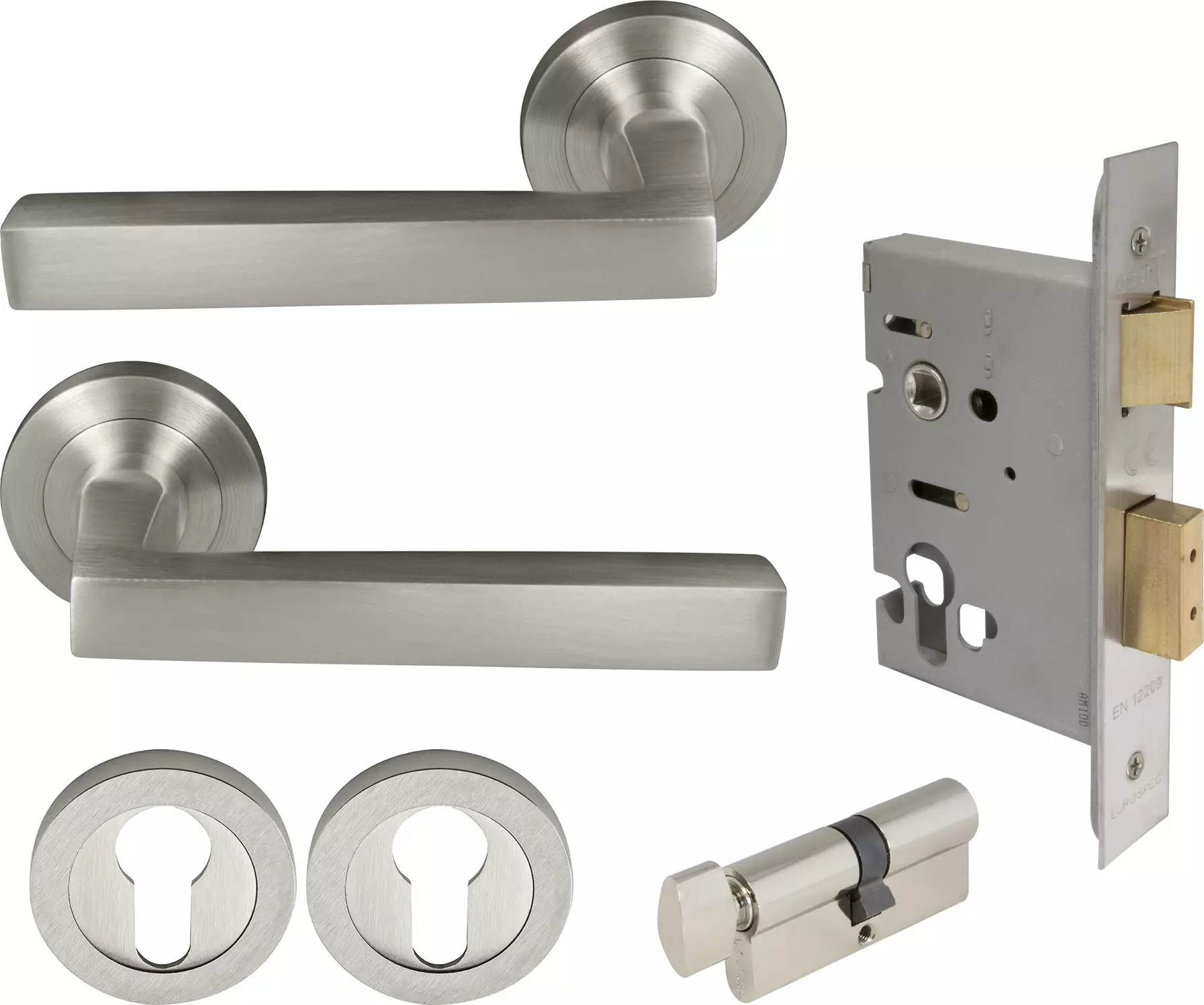 Federal Round Rose Entrance Set - E48 - BN