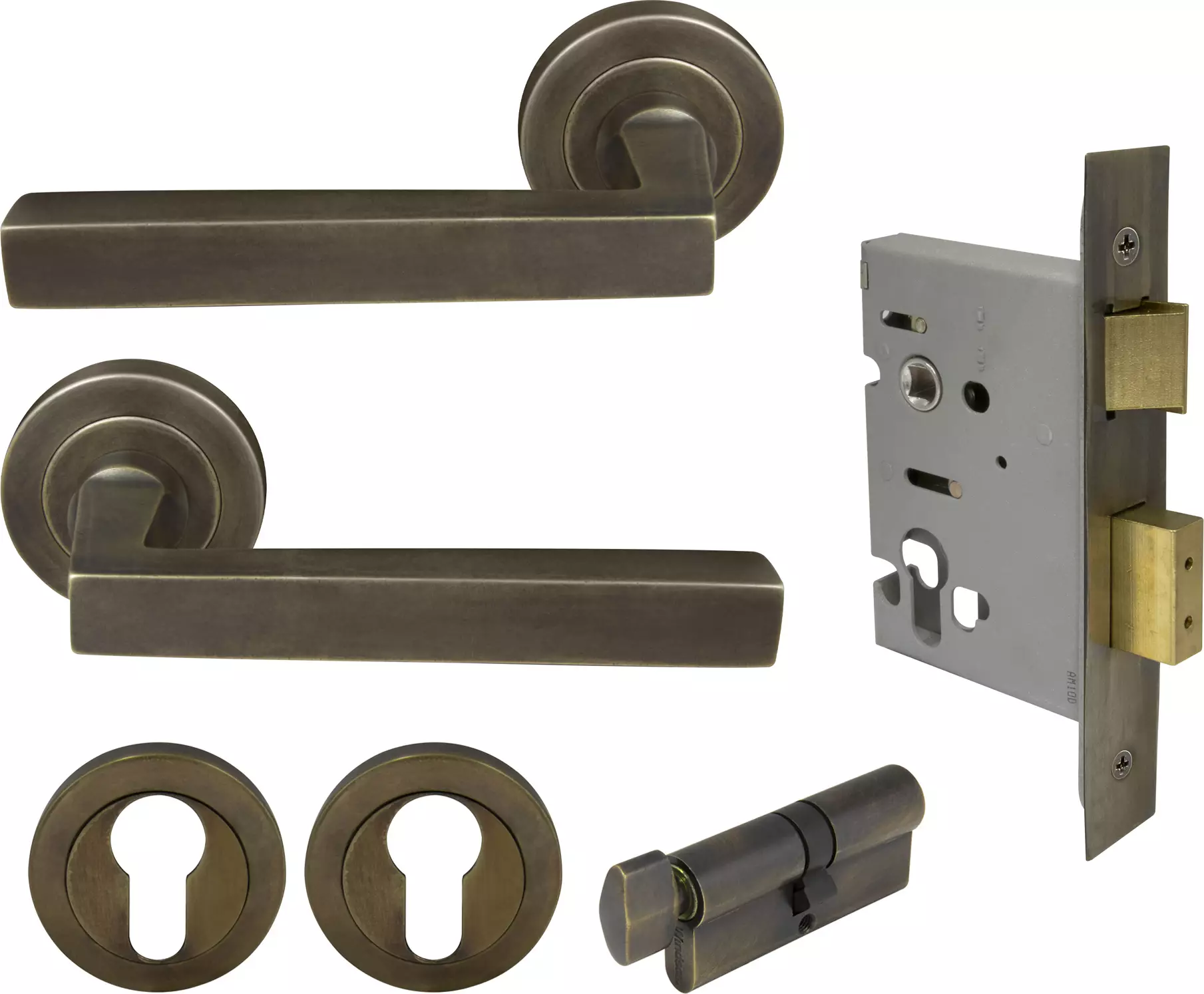 Federal Round Rose Entrance Set - E48 - ORB