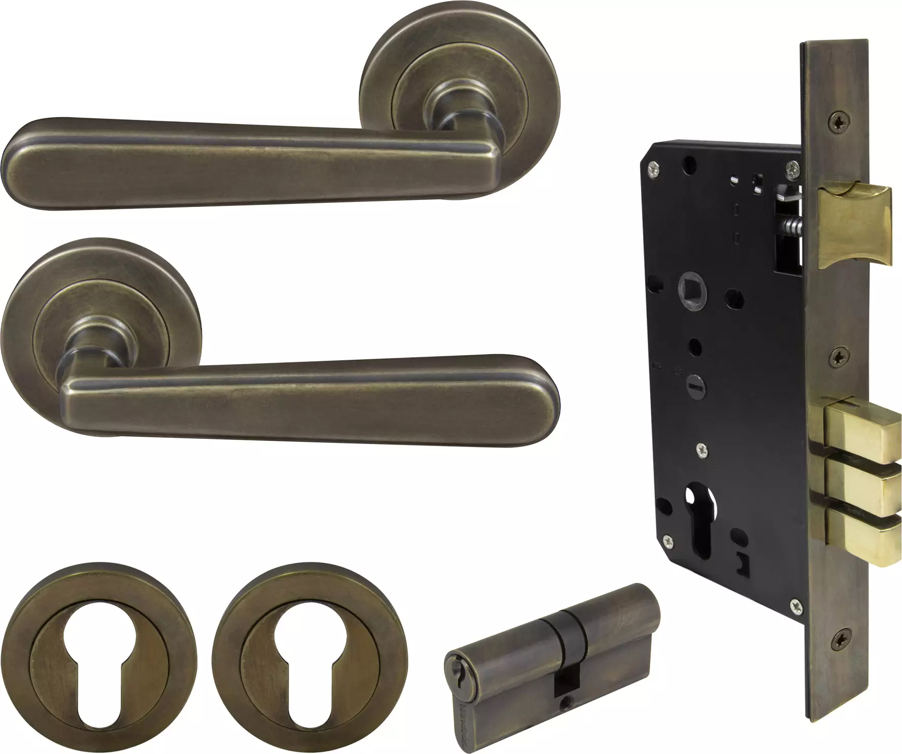 Villa Round Rose Entrance Set - E85 - Key/Key - ORB