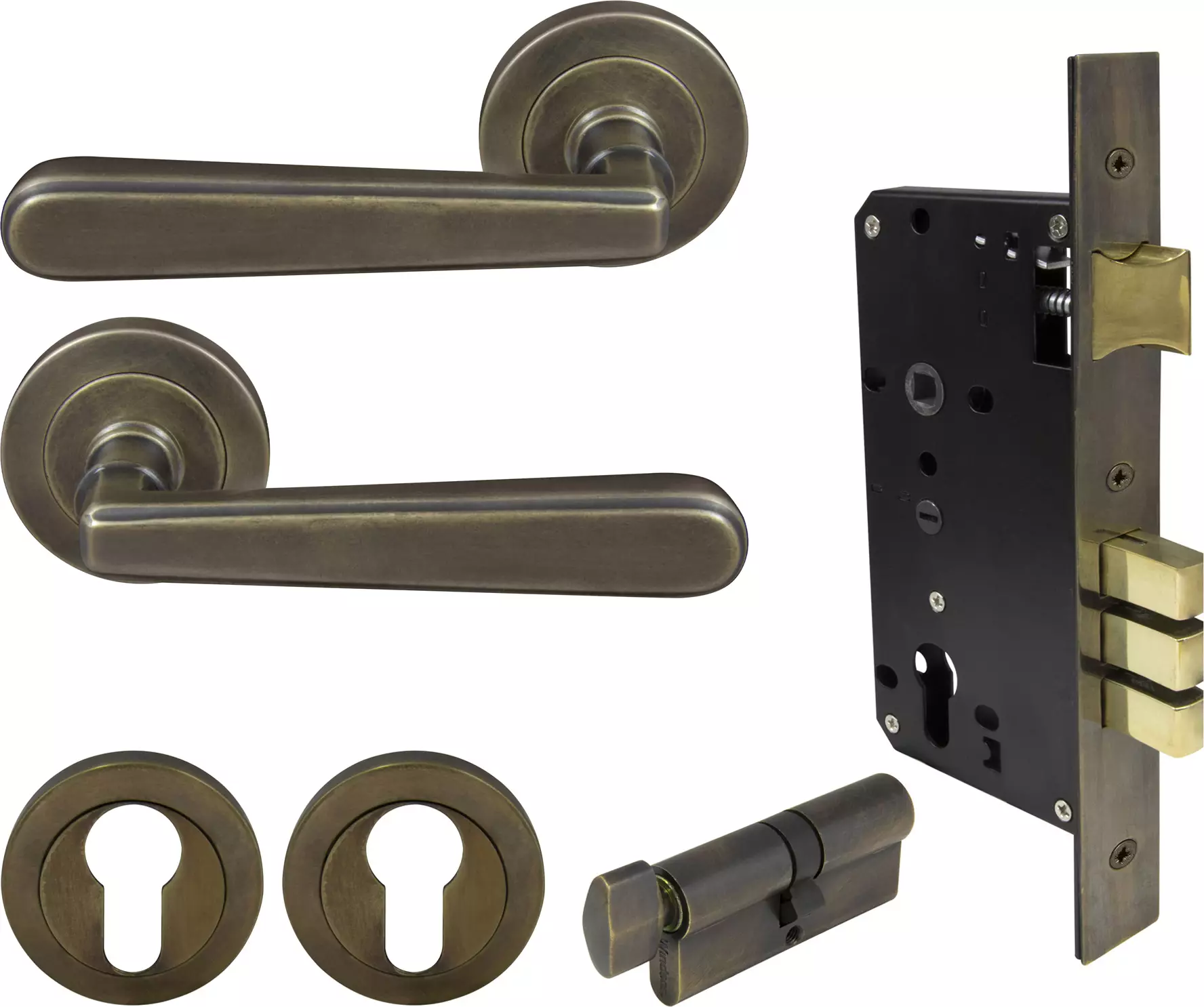 Villa Round Rose Entrance Set - E85 - ORB