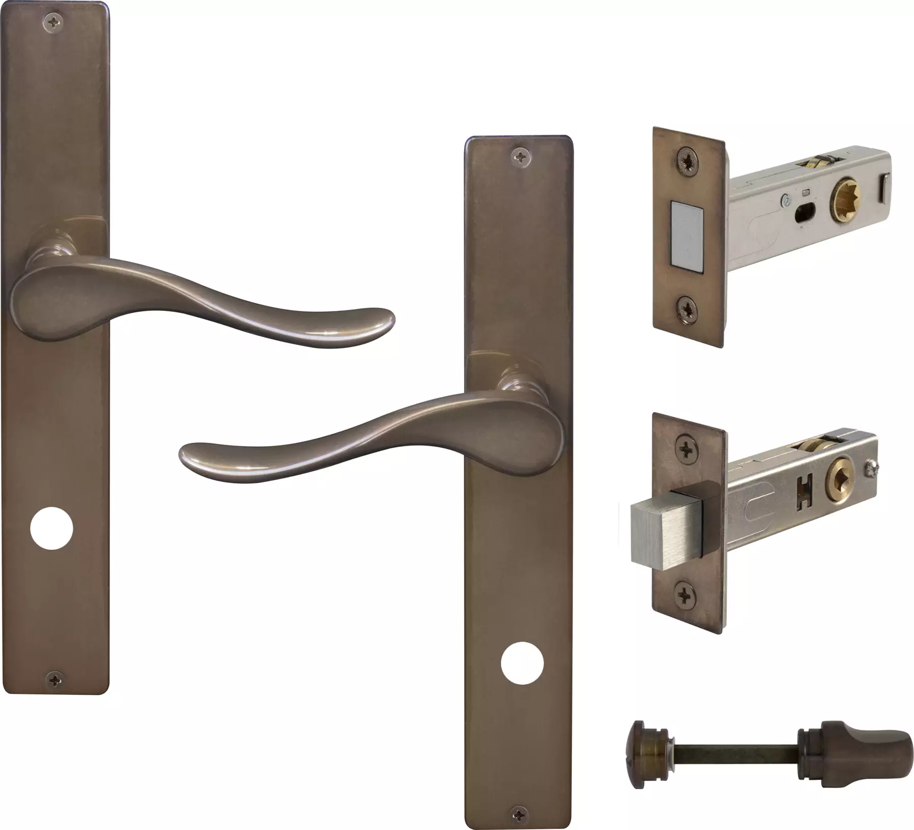 Haven Longplate Square Privacy Set - Magn. Latch - AB