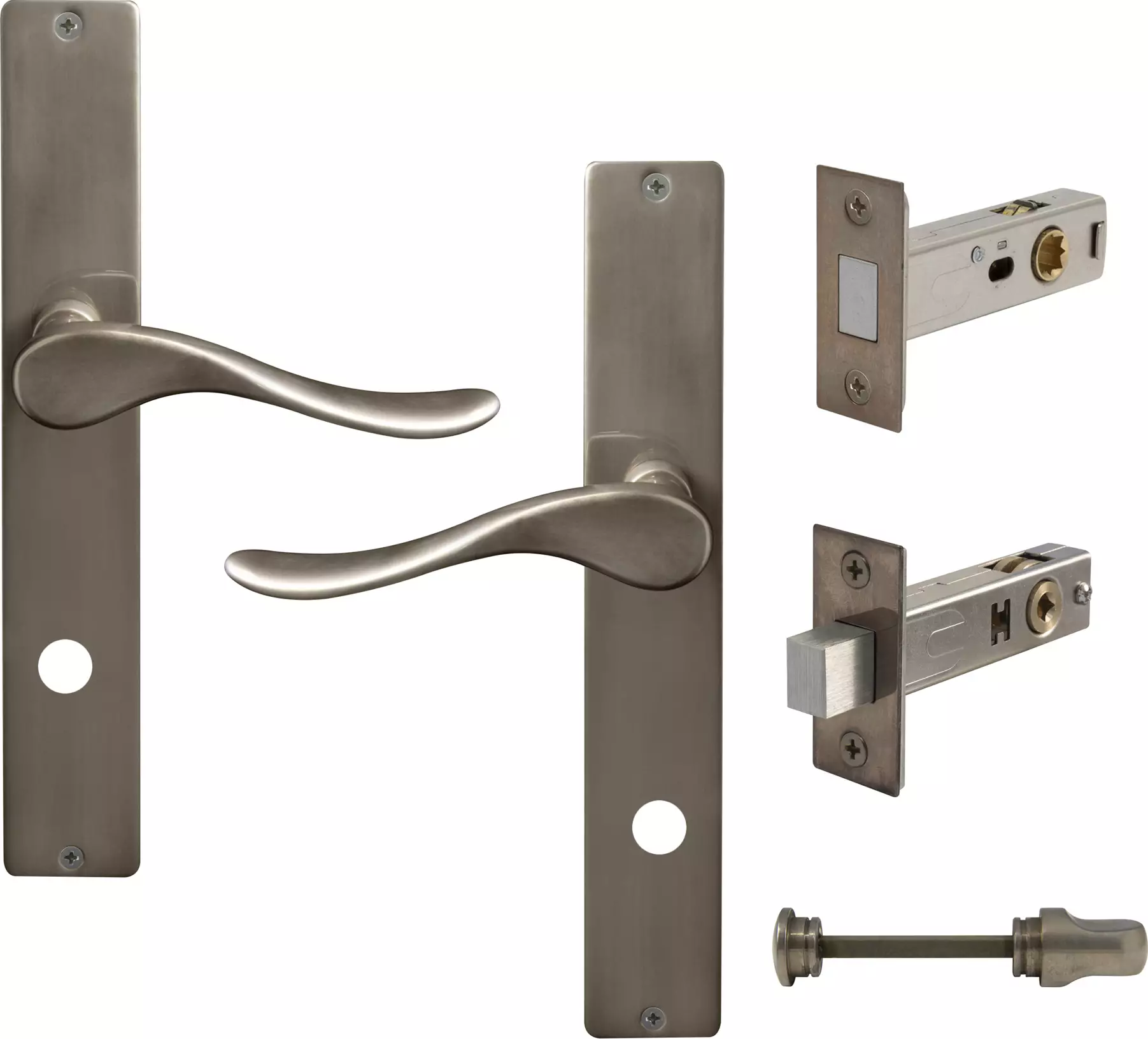 Haven Longplate Square Privacy Set - Magn. Latch - NB