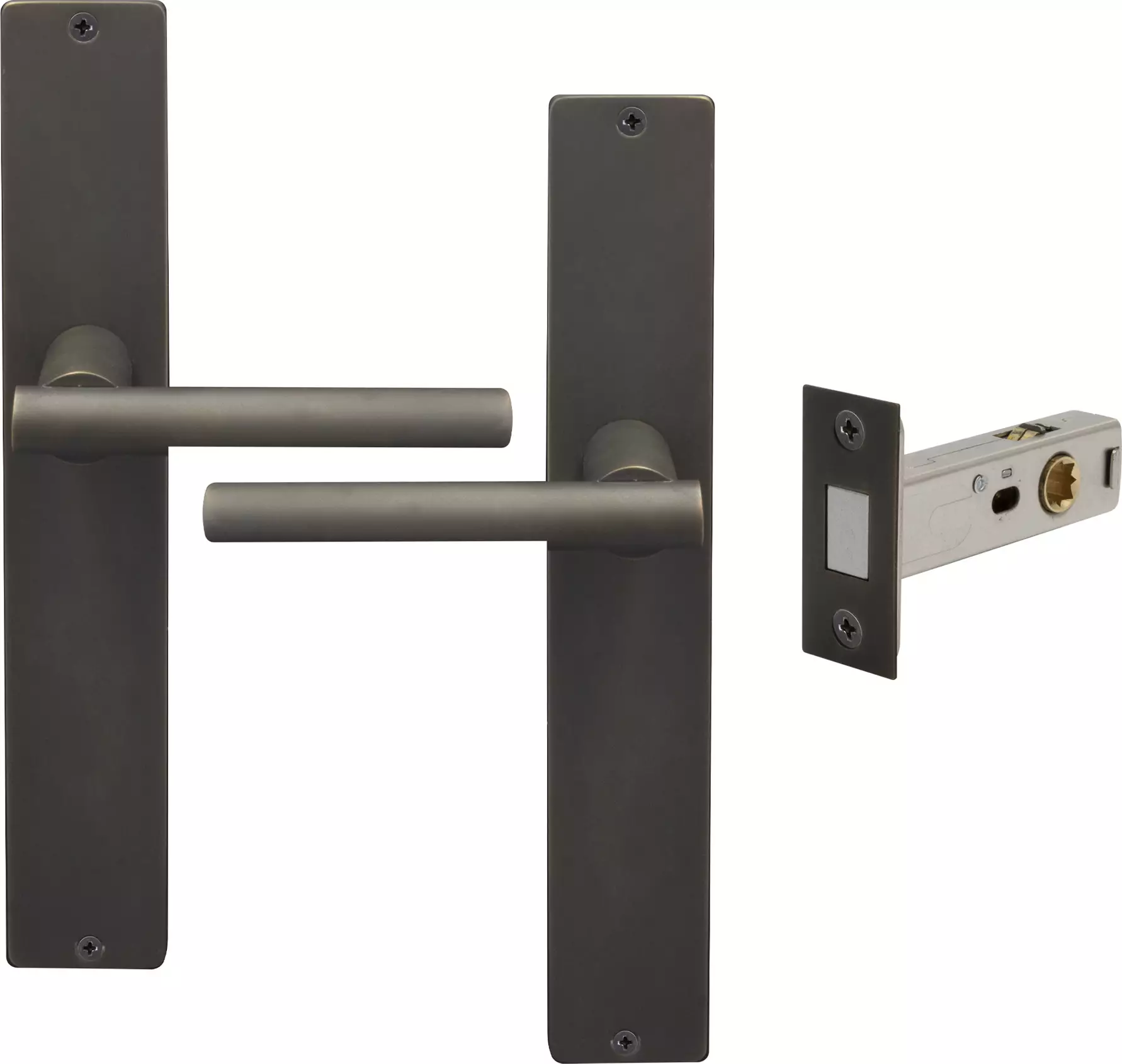 Charleston Longplate Square Passage Set - Magn. Latch - DRB