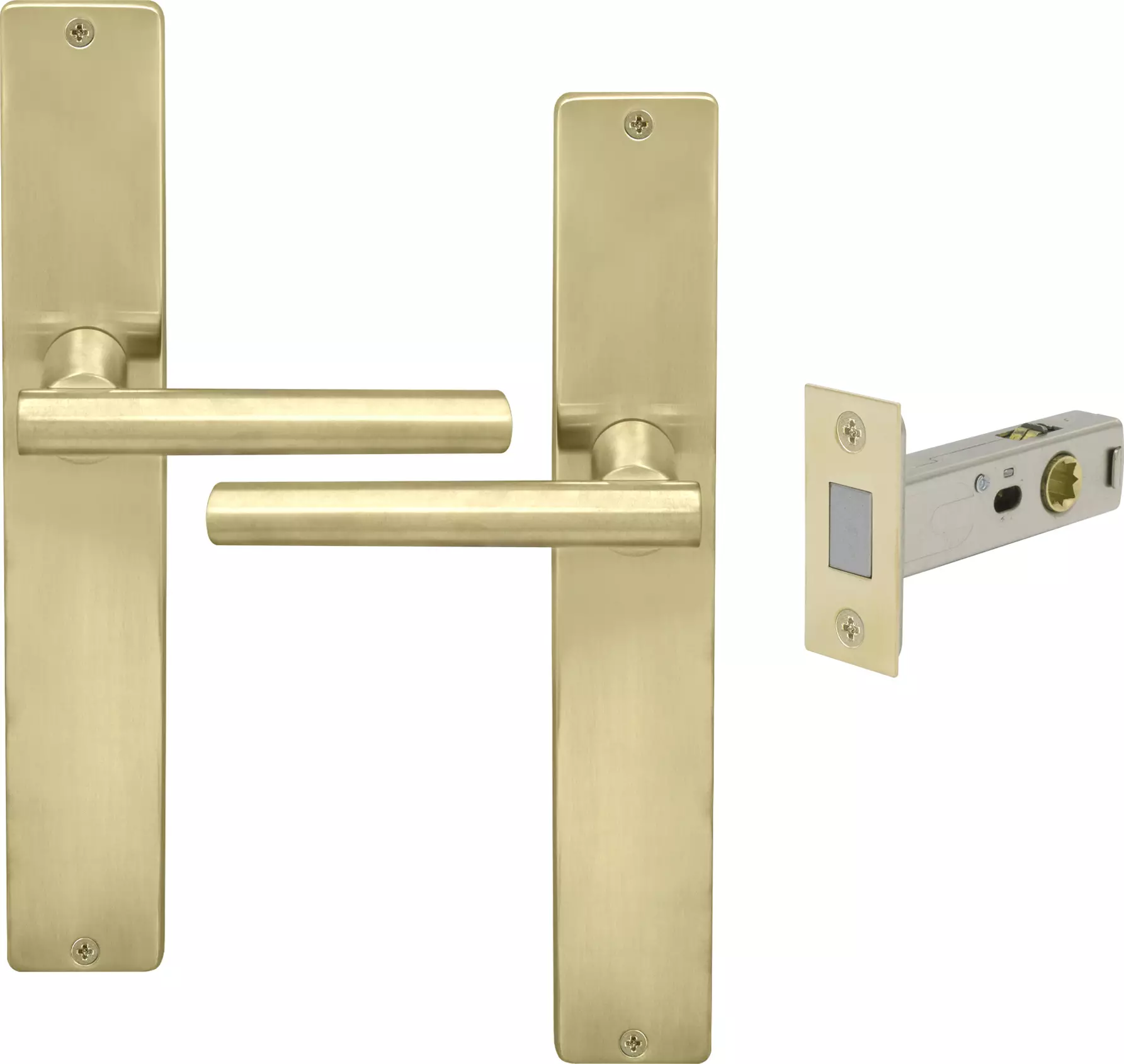 Charleston Longplate Square Passage Set - Magn. Latch - USB