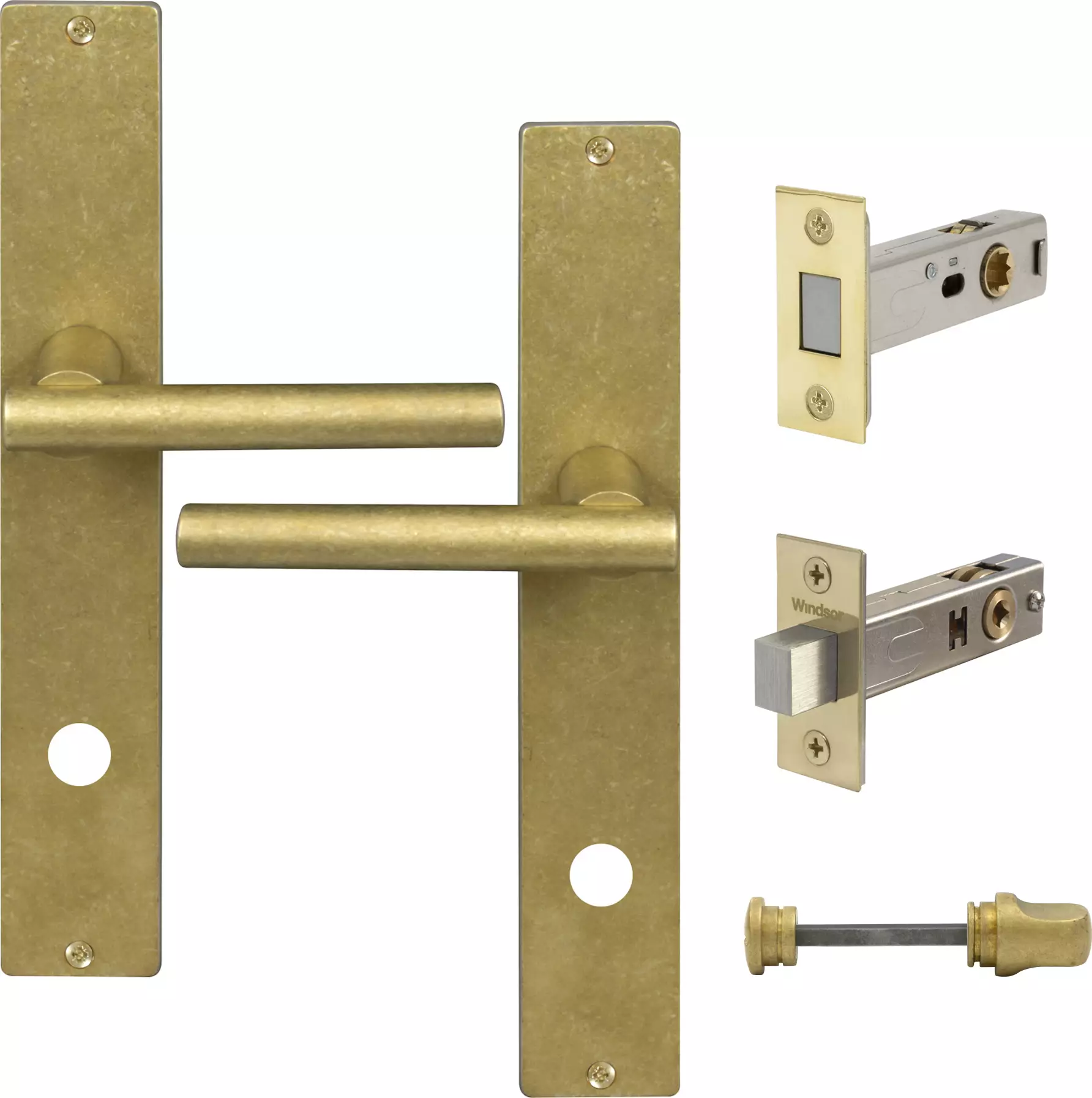 Charleston Longplate Square Privacy Set - Magn. Latch - RLB